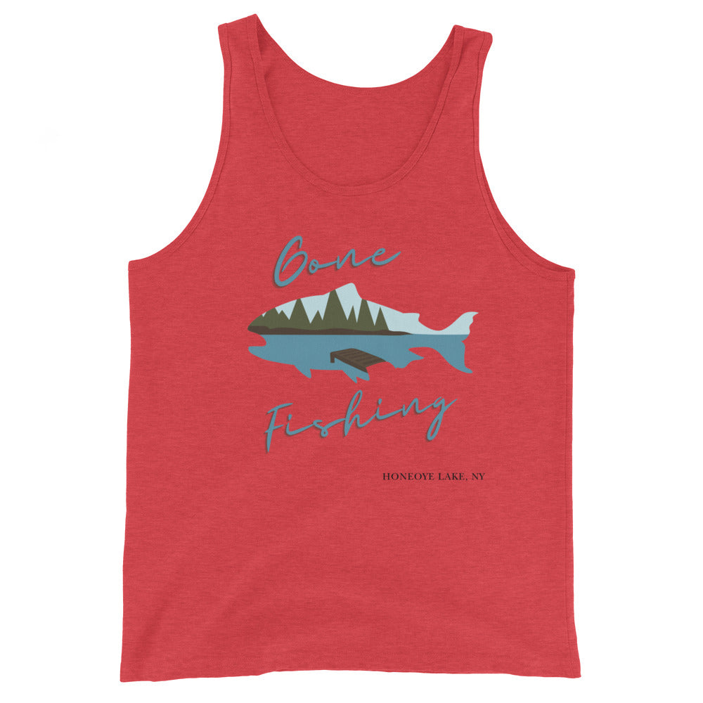 Unisex Tank Top - Honeoye Gone Fishing