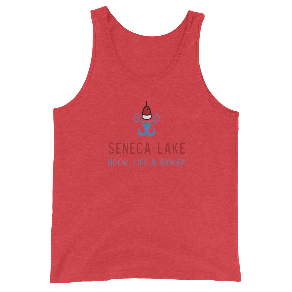 Unisex Tank Top - Seneca Lake RWB hook, line & sinker