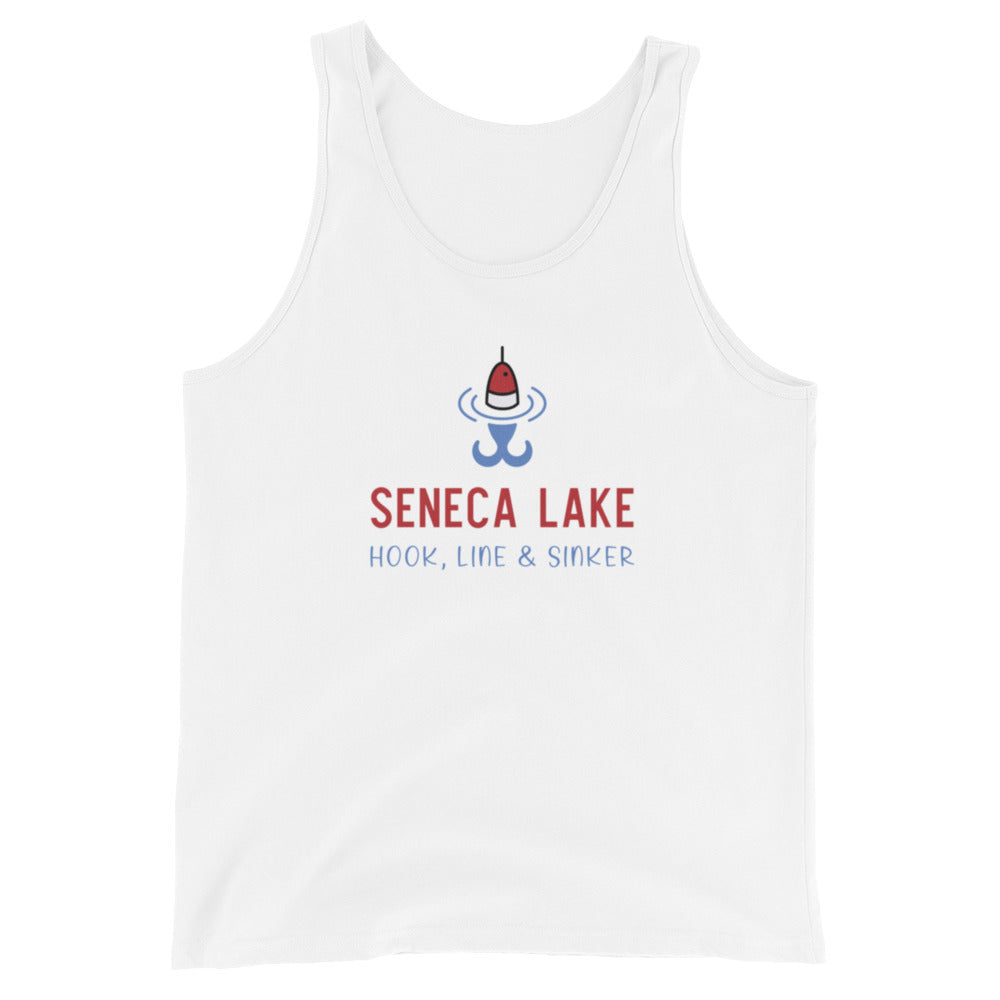 Unisex Tank Top - Seneca Lake RWB hook, line & sinker