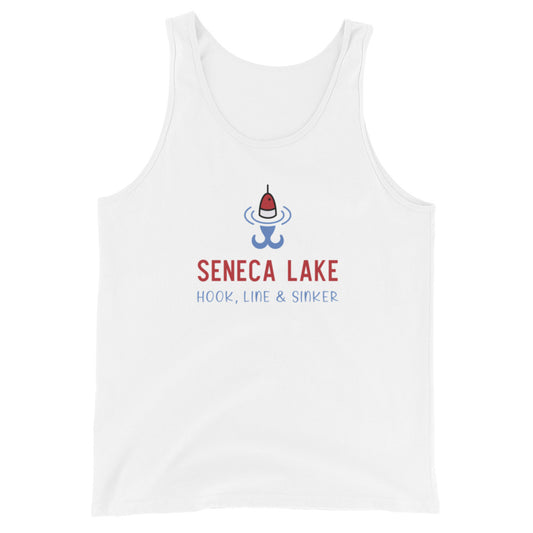 Unisex Tank Top - Seneca Lake RWB hook, line & sinker