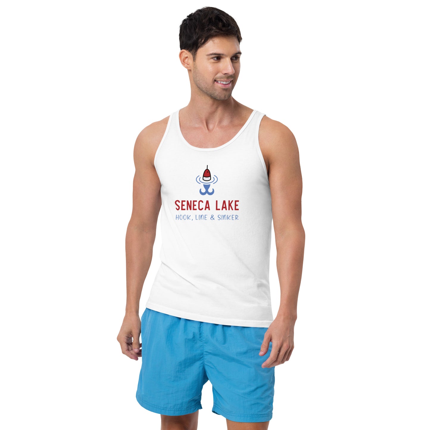 Unisex Tank Top - Seneca Lake RWB hook, line & sinker