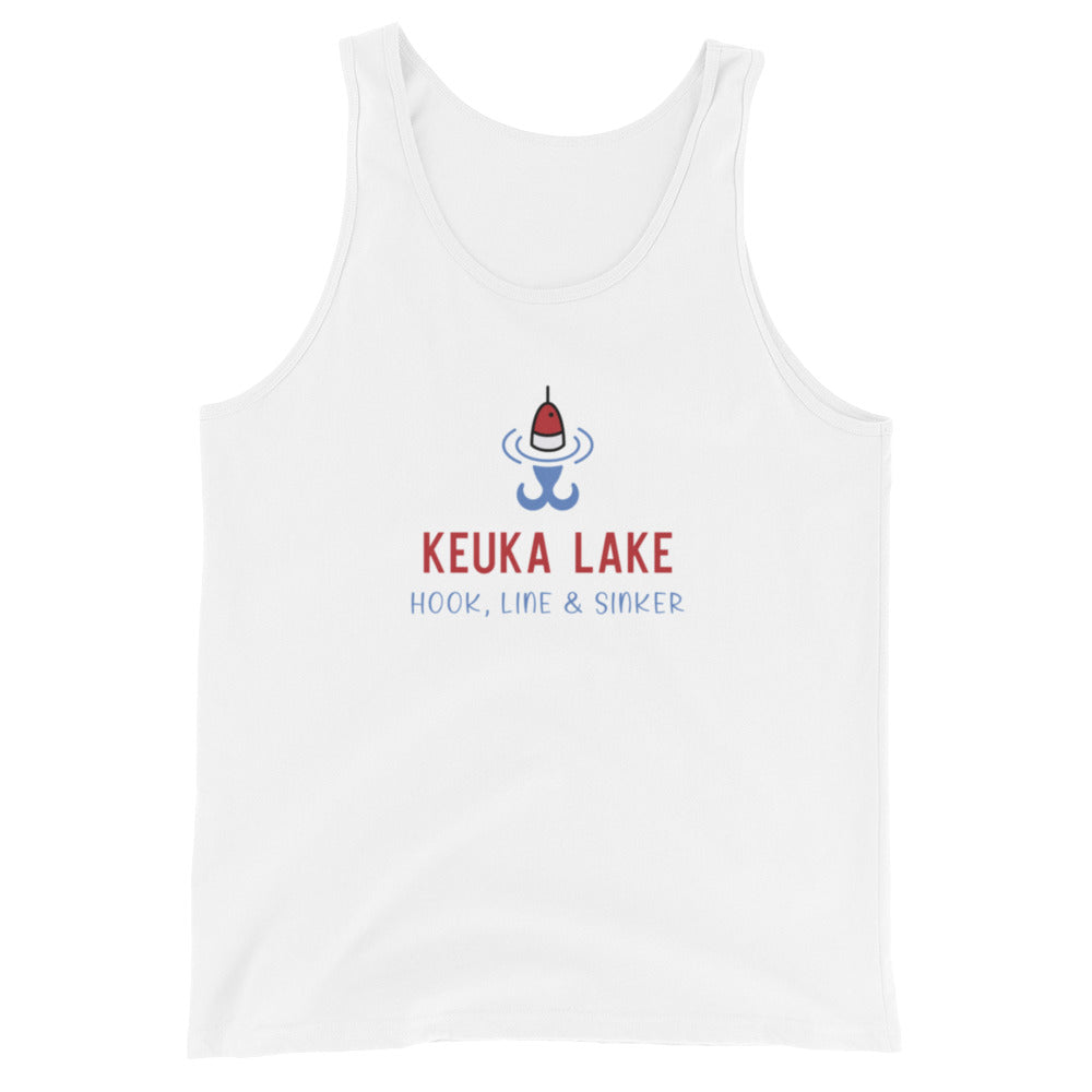 Unisex Tank Top - Keuka Lake RWB hook, line & sinker