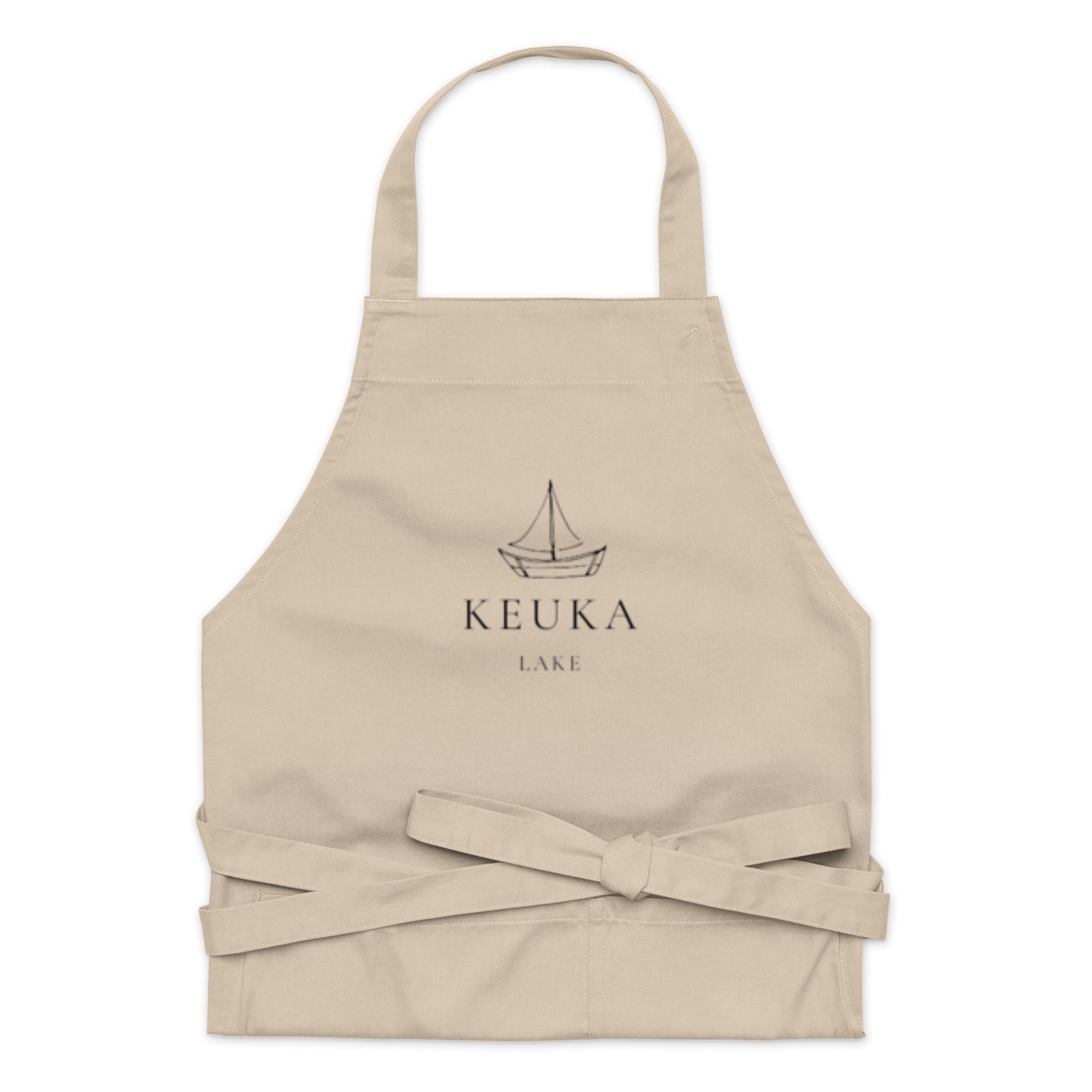 Organic cotton apron - Keuka Lake sailboat