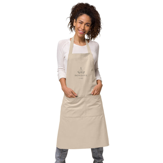 Organic cotton apron - Honeoye Lake sailboat