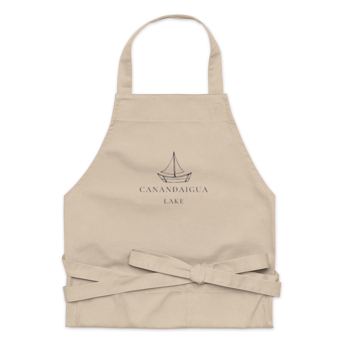 Organic cotton apron - Canandaigua Lake Sailboat