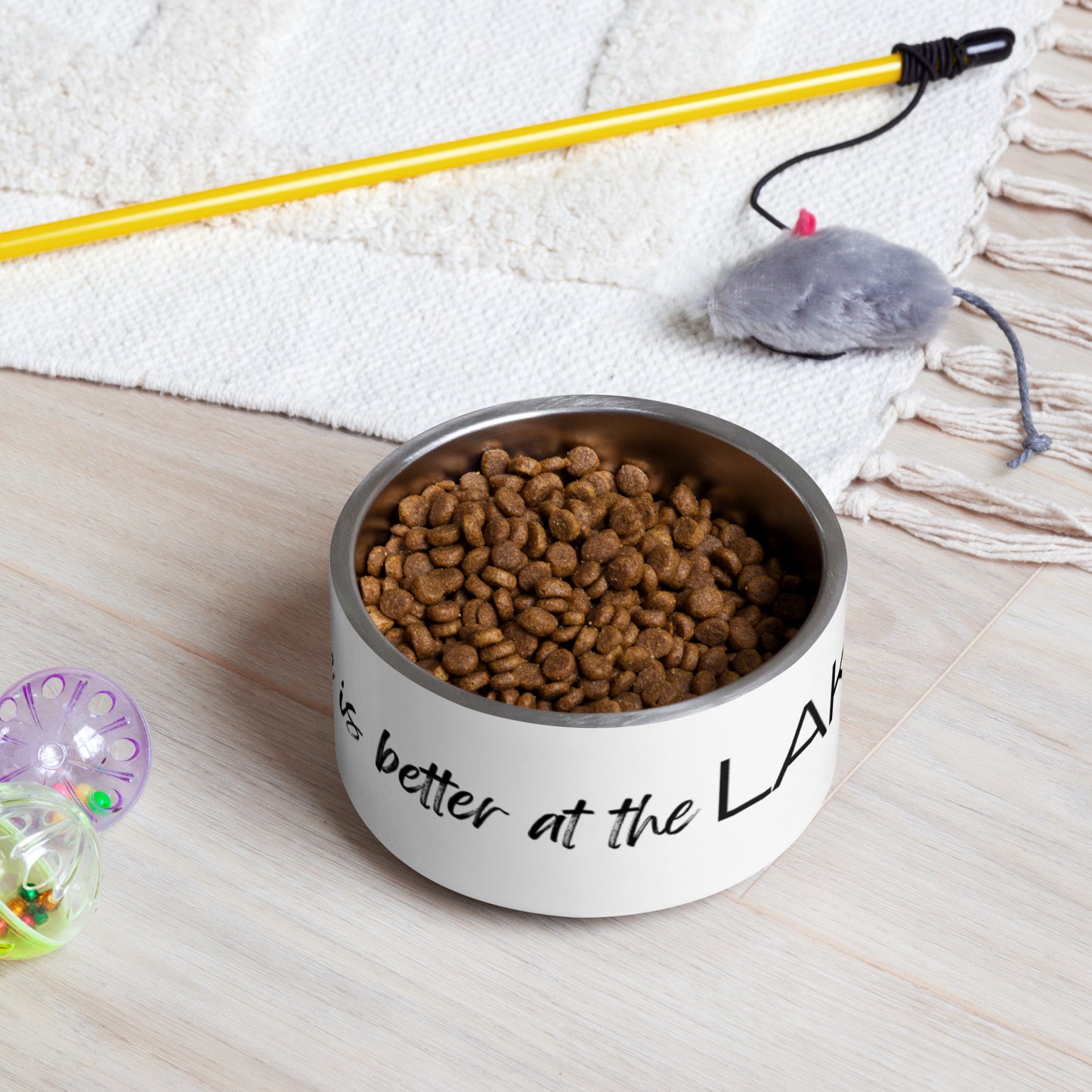 Life is Better at the Lake pet food bowl