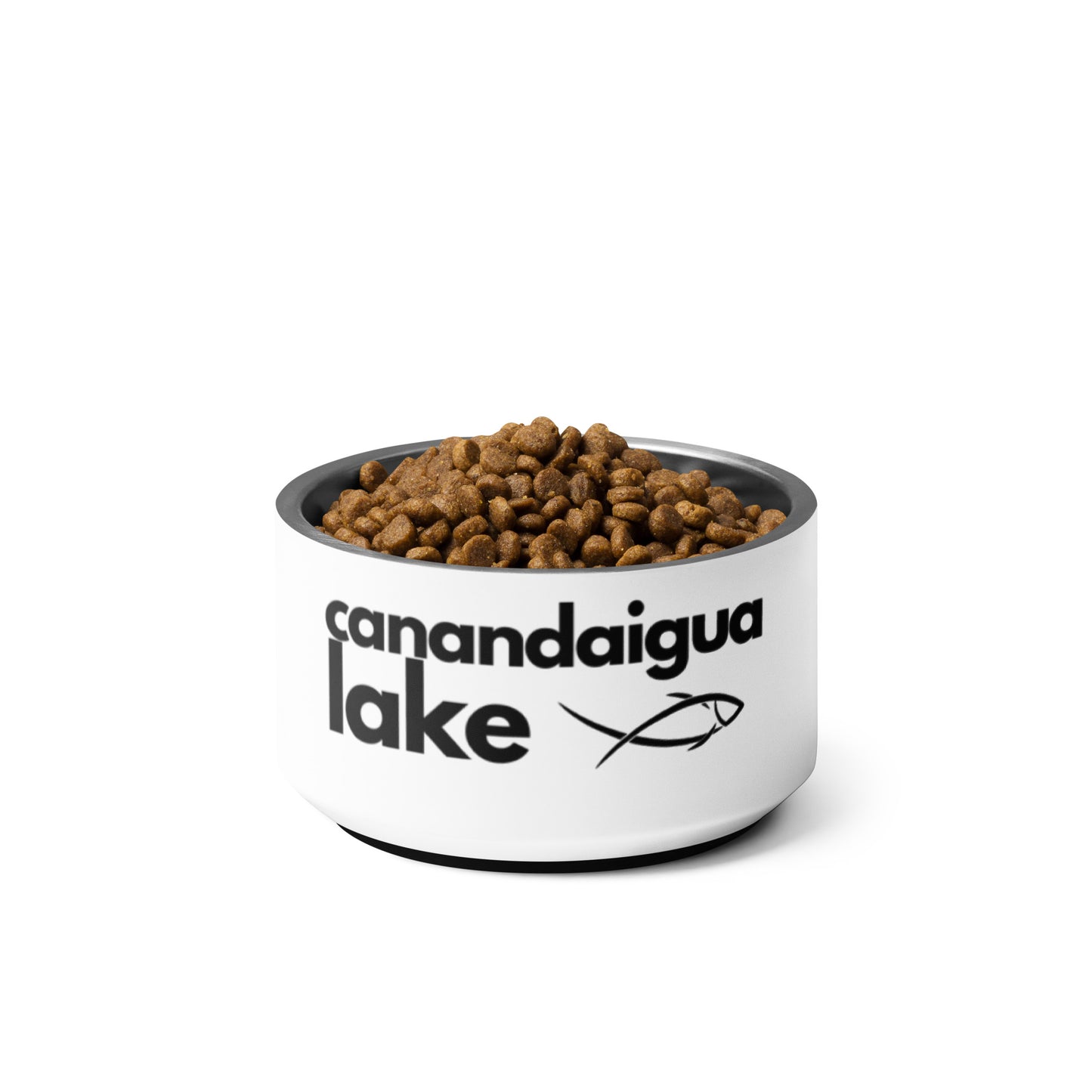 Canandaigua Lake simple fish pet food bowl