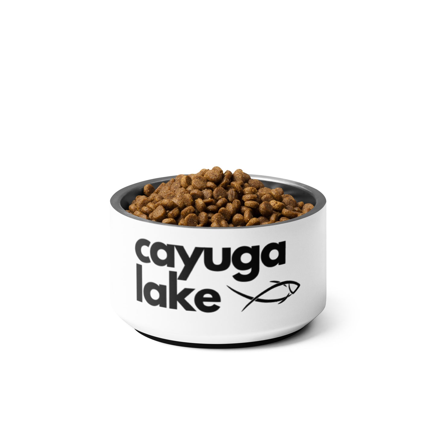 Cayuga Lake simple fish pet food bowl