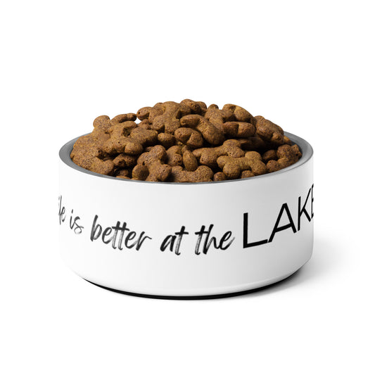 Life is Better at the Lake pet food bowl