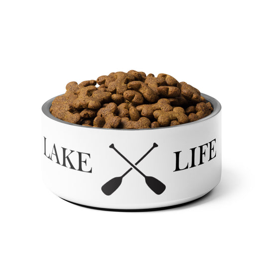 Lake Life Pet Bowl with crossed oars