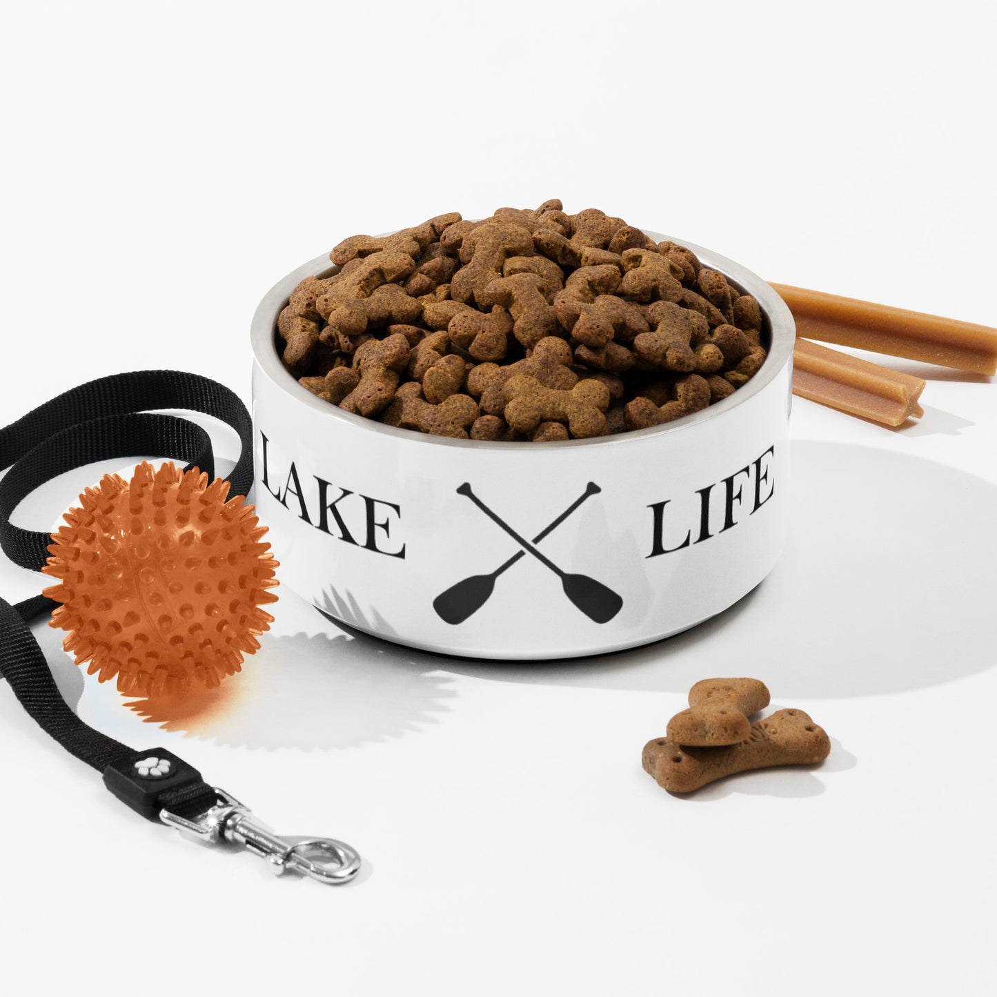 Lake Life Pet Bowl with crossed oars