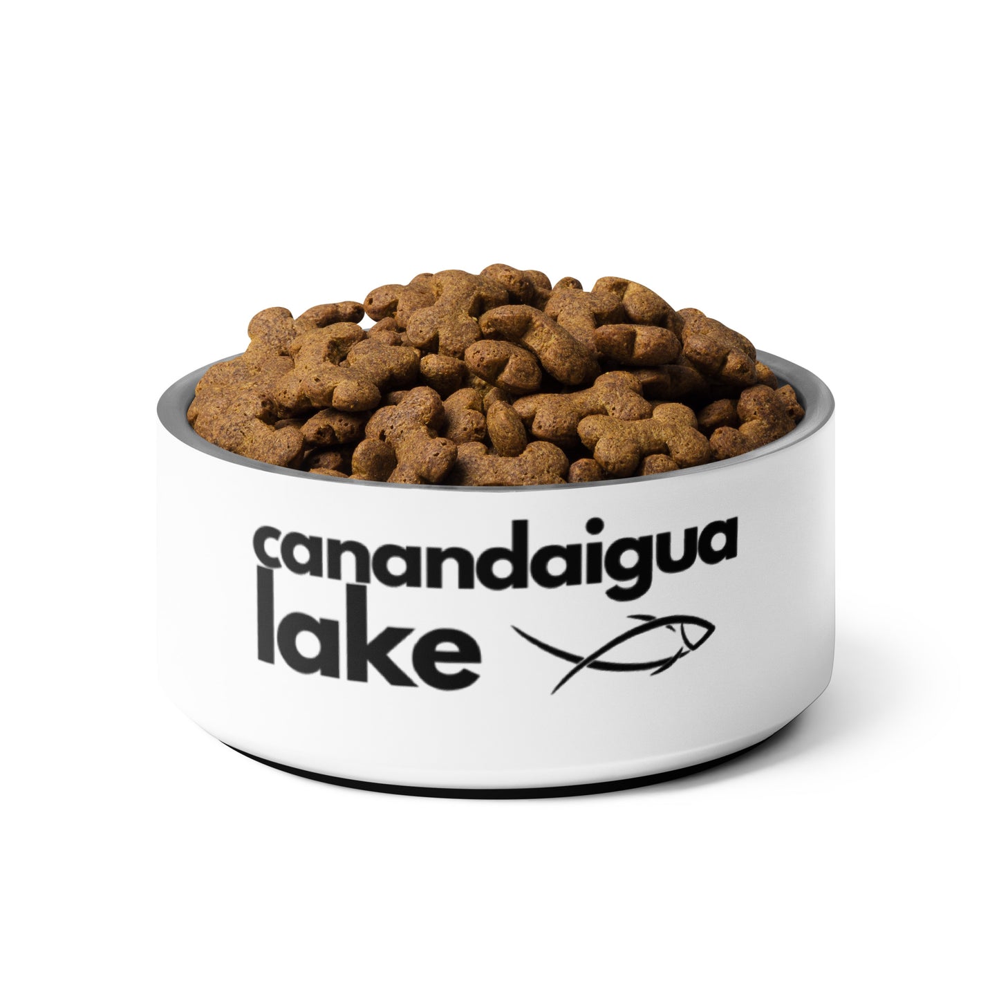 Canandaigua Lake simple fish pet food bowl