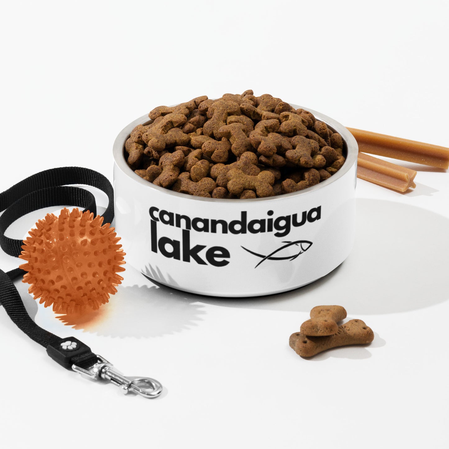 Canandaigua Lake simple fish pet food bowl