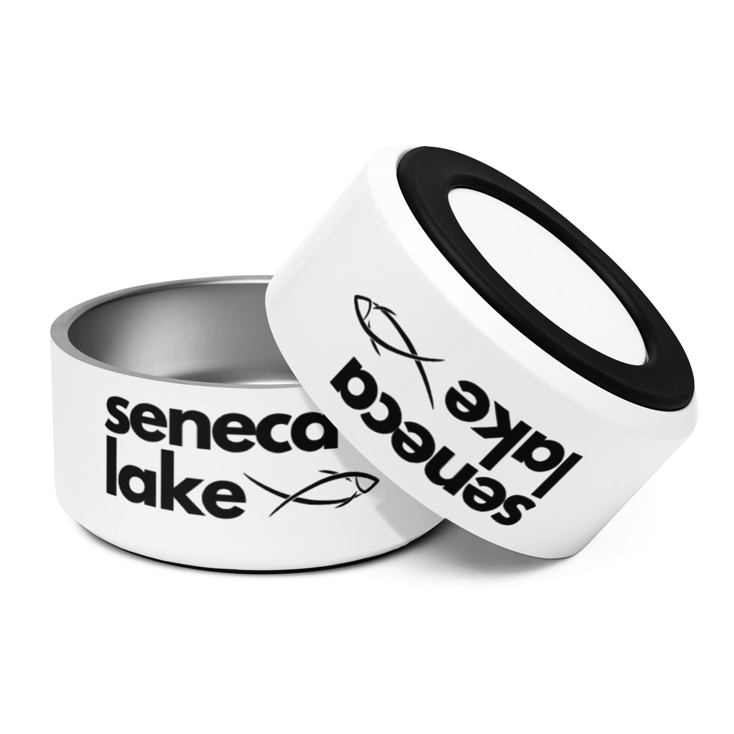 Seneca Lake simple fish pet food bowl