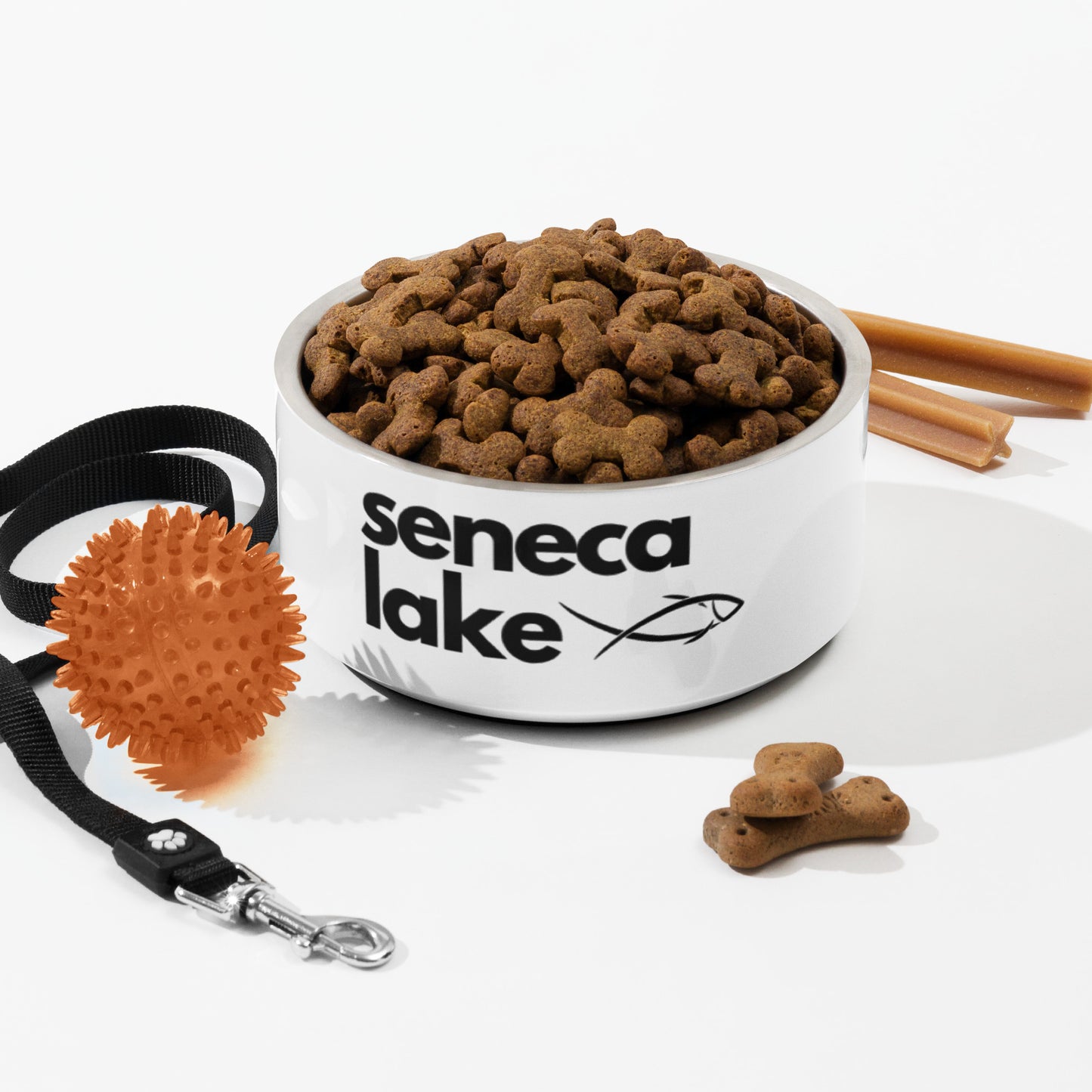 Seneca Lake simple fish pet food bowl