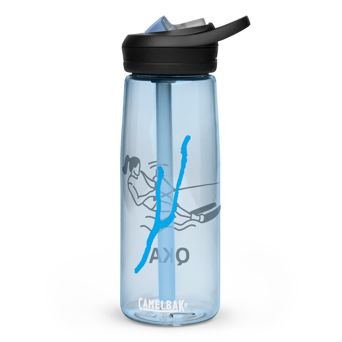 Sports water bottle - Keuka Lake waterskiing female