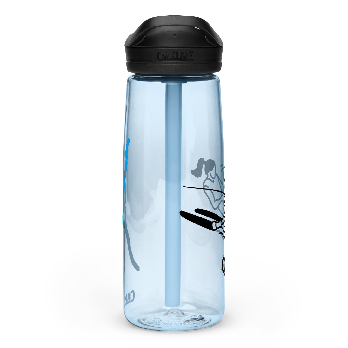 Sports water bottle - Keuka Lake waterskiing female