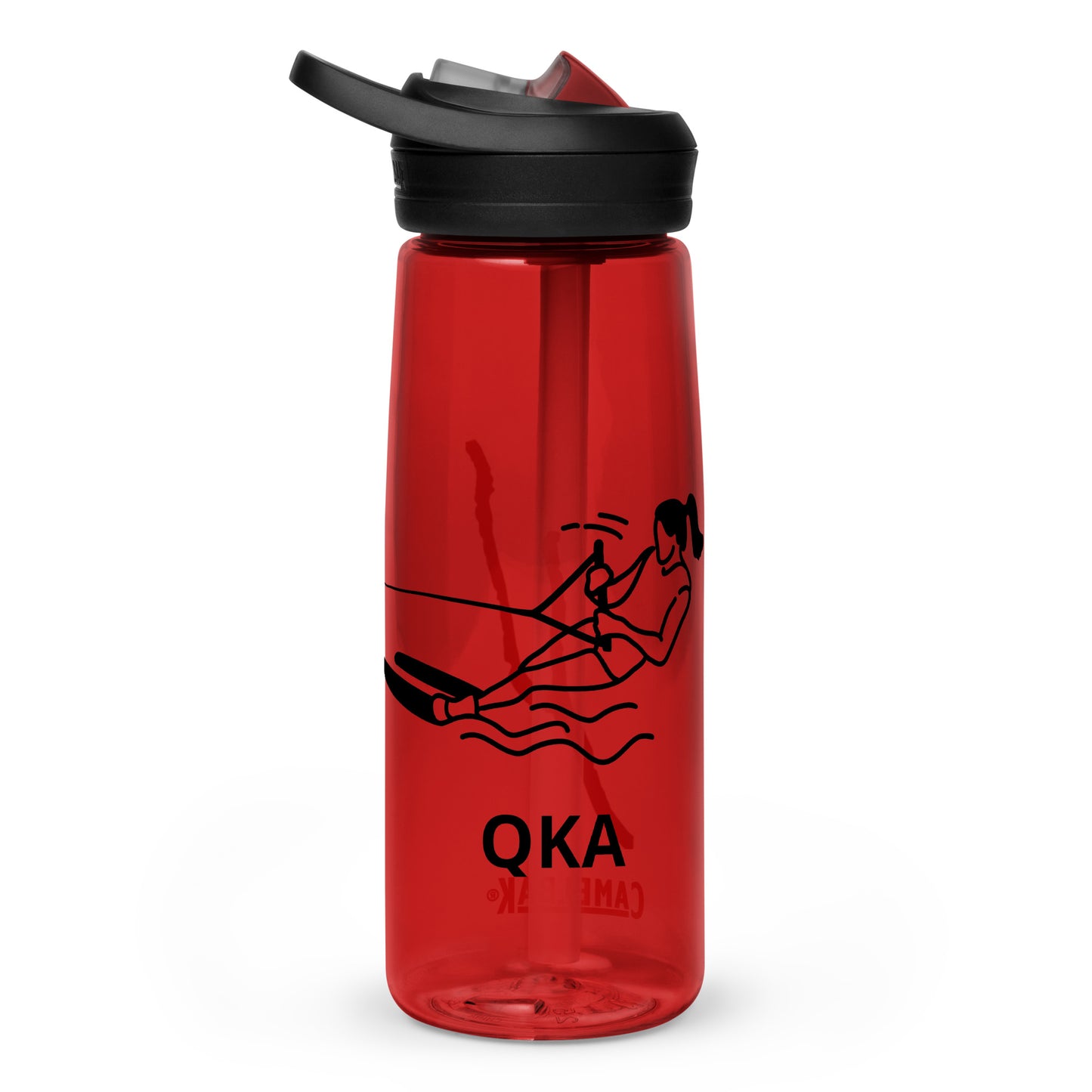 Sports water bottle - Keuka Lake waterskiing female