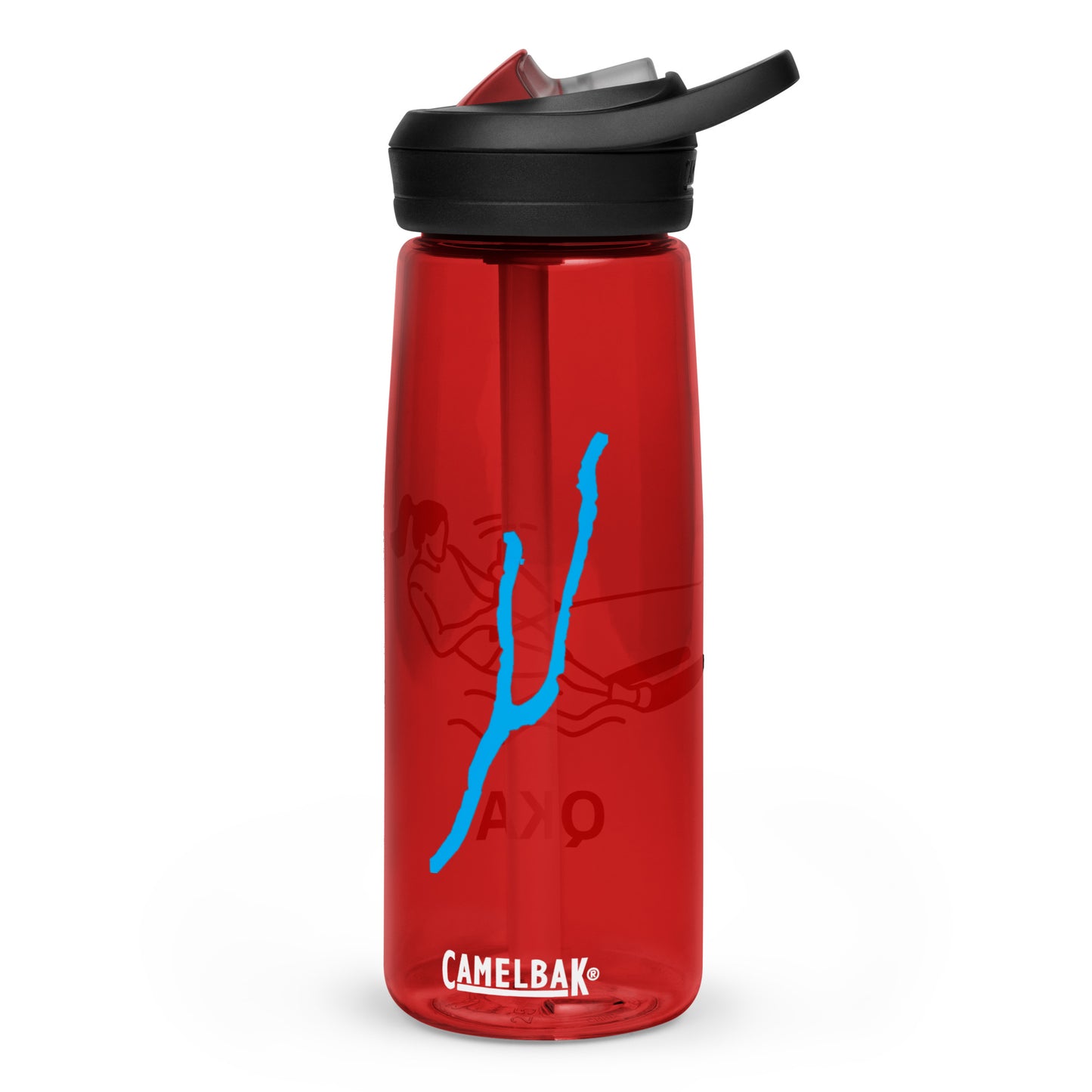 Sports water bottle - Keuka Lake waterskiing female