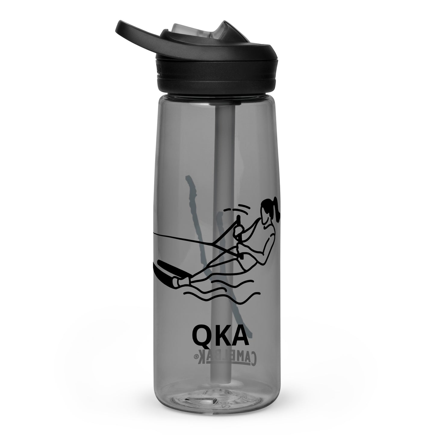 Sports water bottle - Keuka Lake waterskiing female