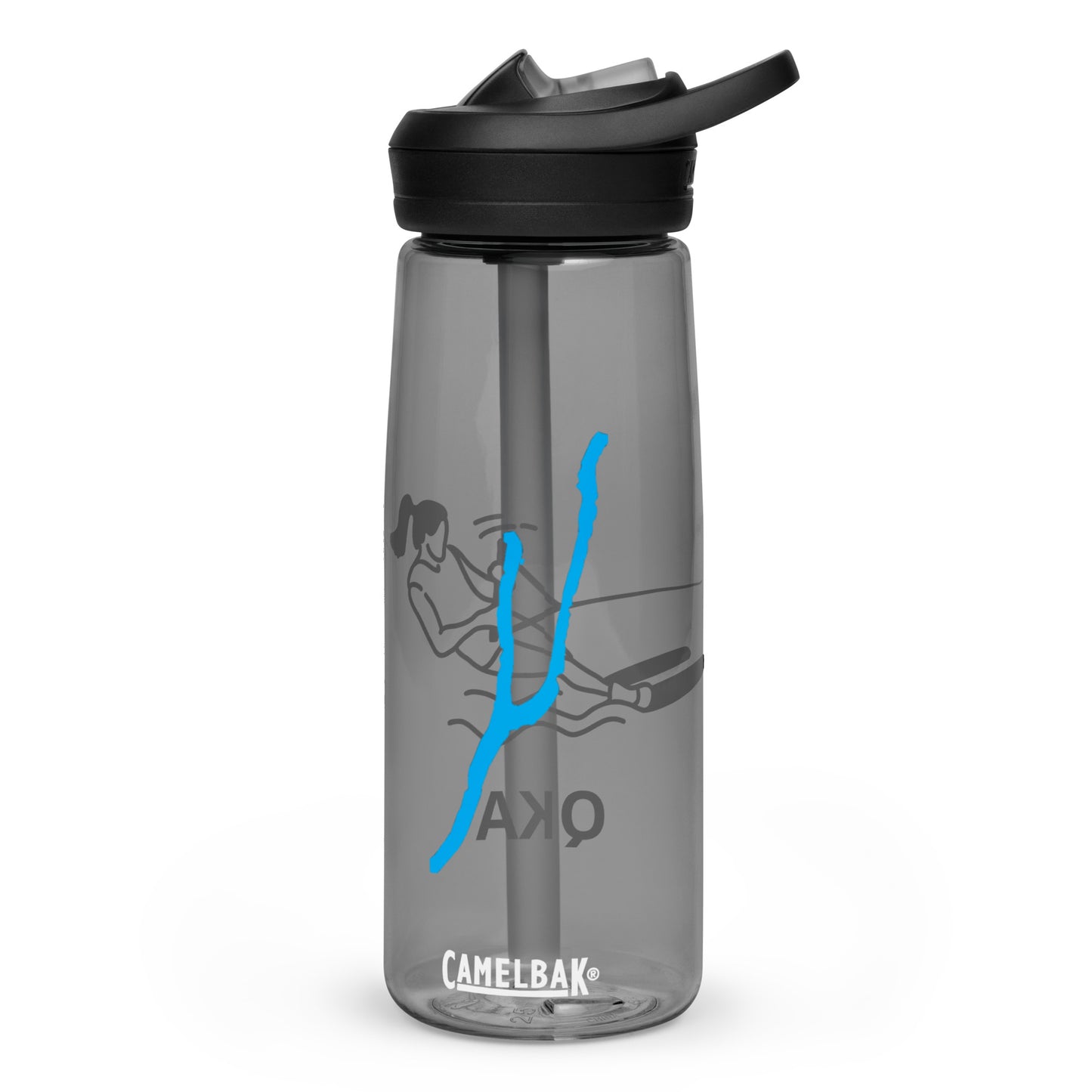 Sports water bottle - Keuka Lake waterskiing female