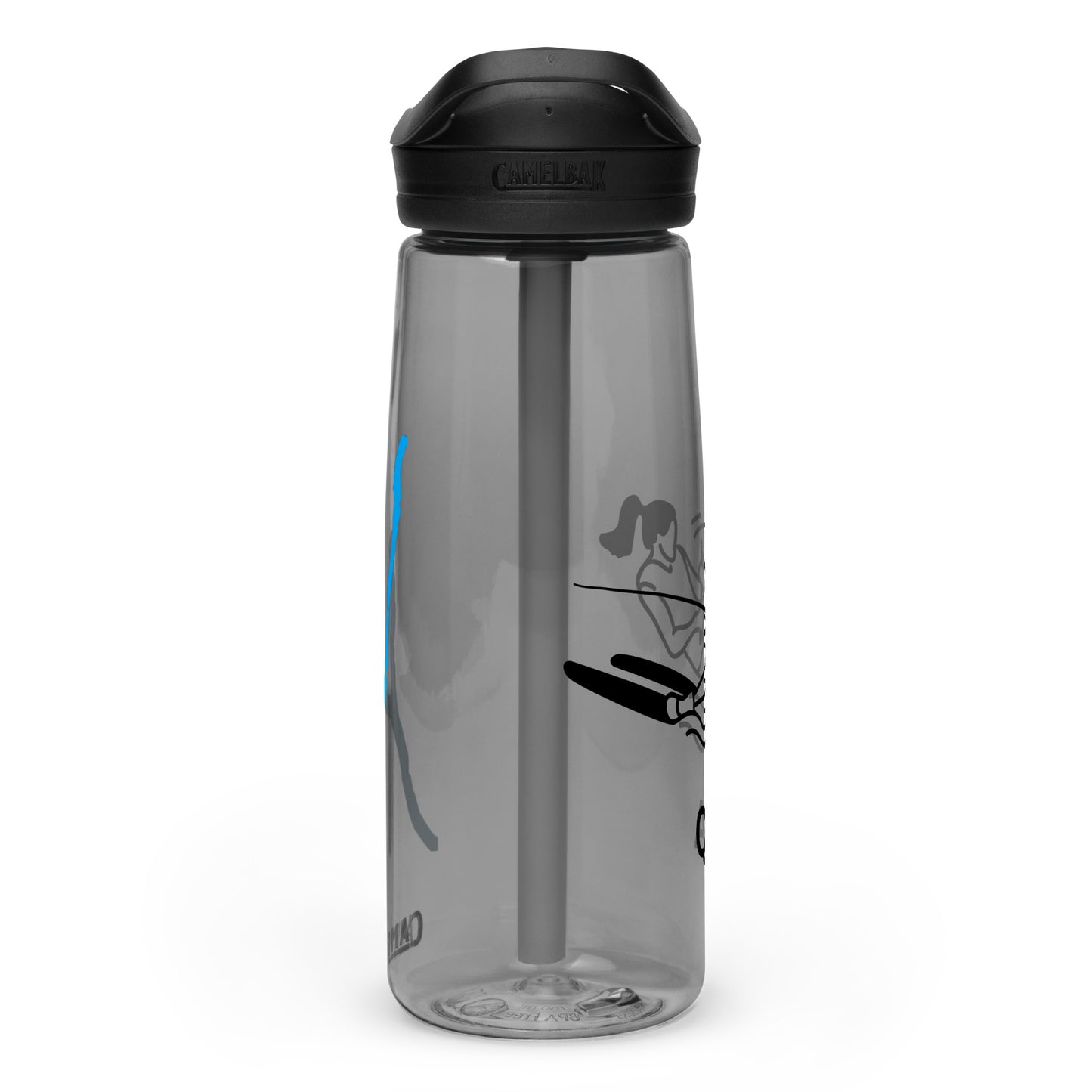 Sports water bottle - Keuka Lake waterskiing female