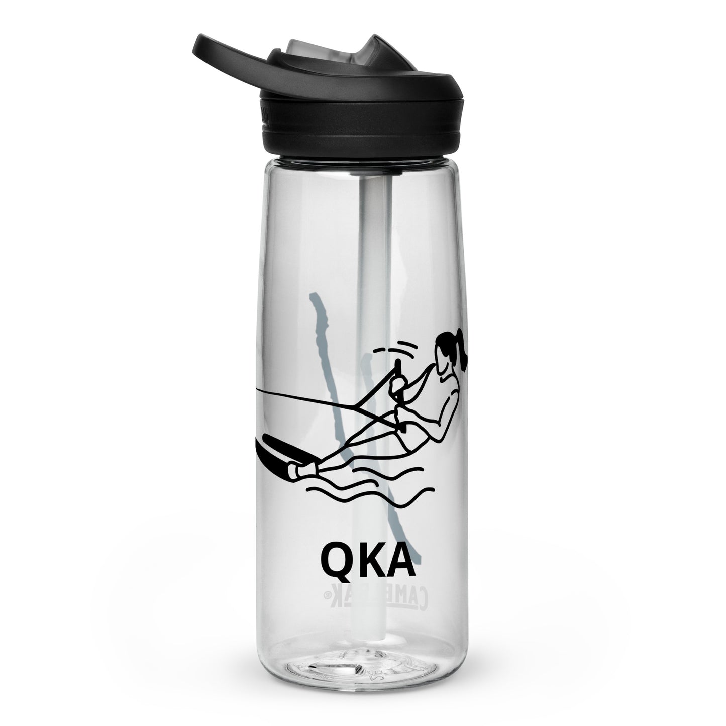 Sports water bottle - Keuka Lake waterskiing female