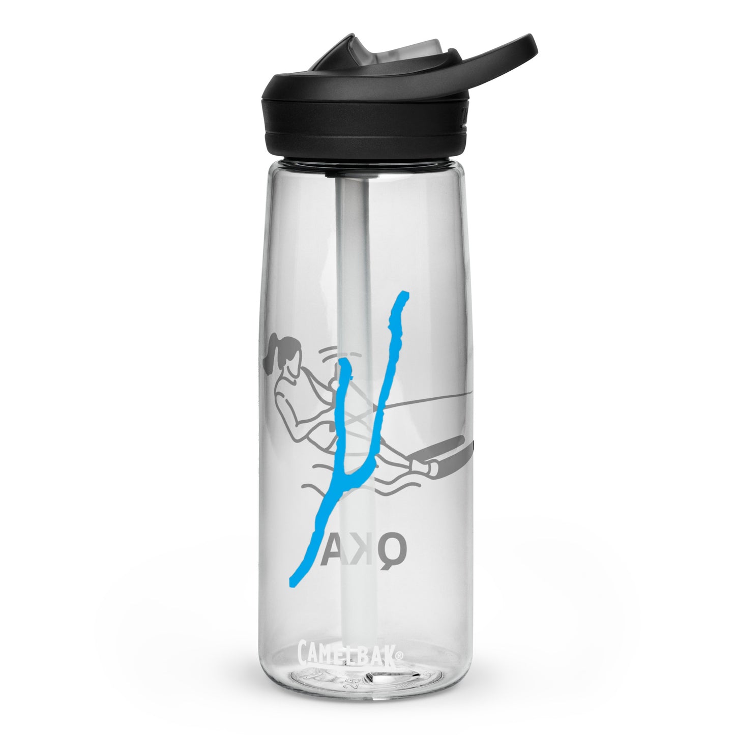 Sports water bottle - Keuka Lake waterskiing female