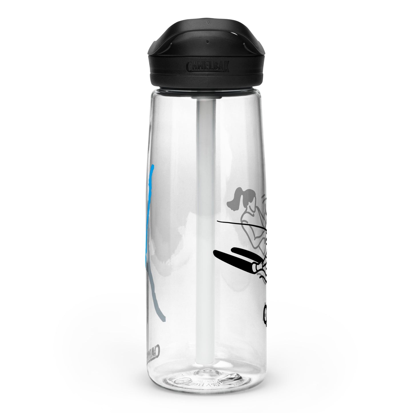 Sports water bottle - Keuka Lake waterskiing female