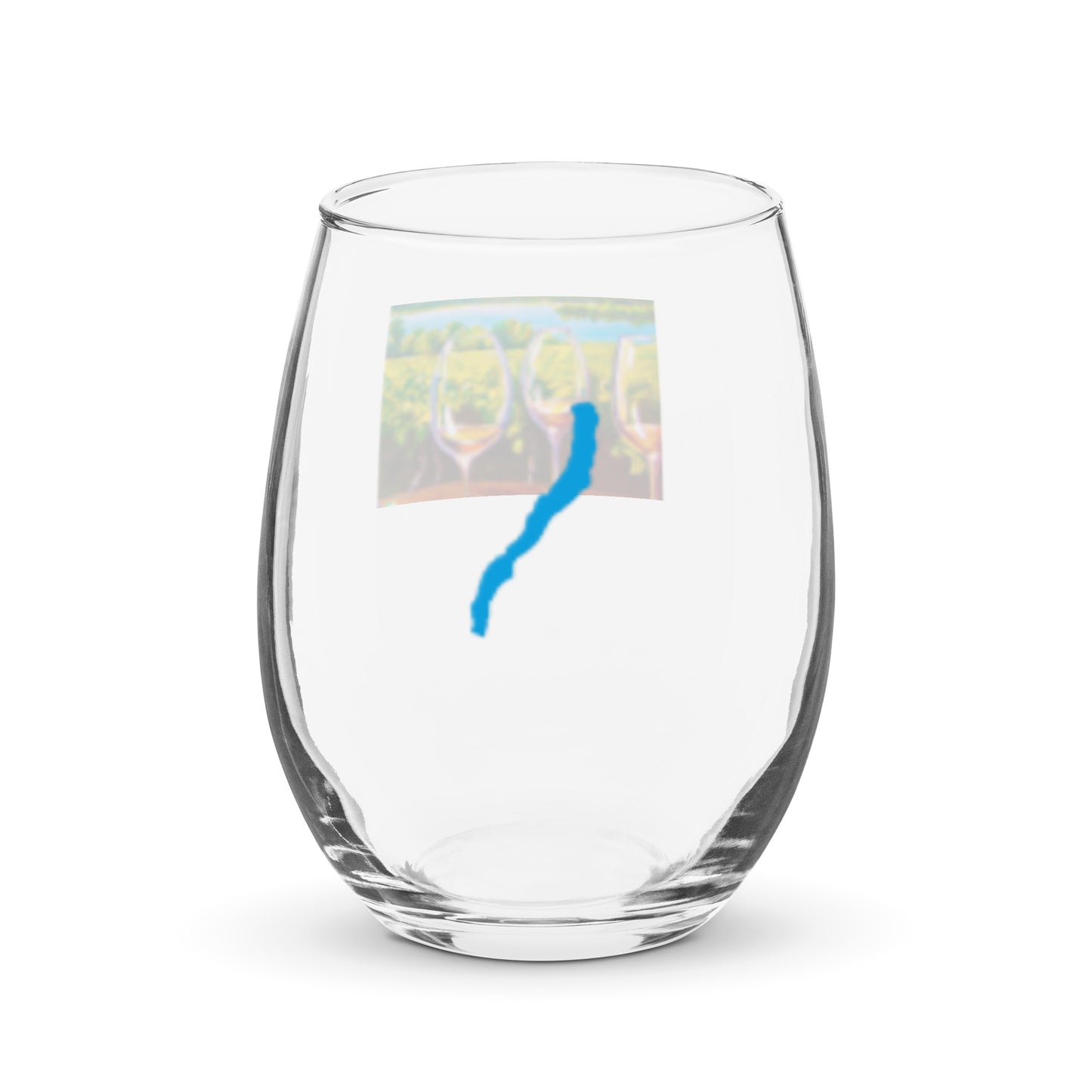 Canandaigua Lake, NY stemless wine glass