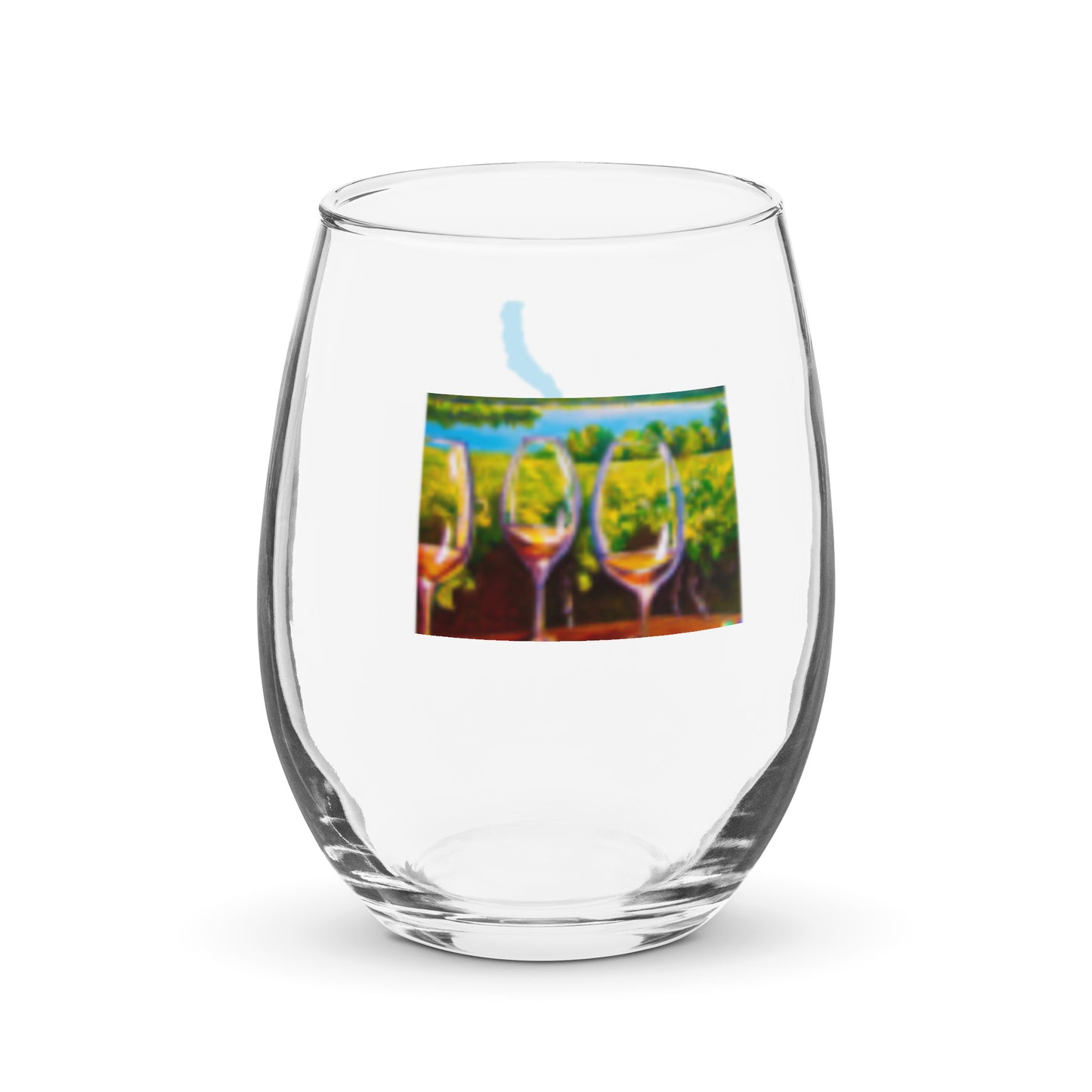 Canandaigua Lake, NY stemless wine glass