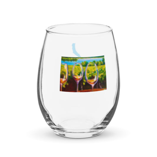 Canandaigua Lake, NY stemless wine glass