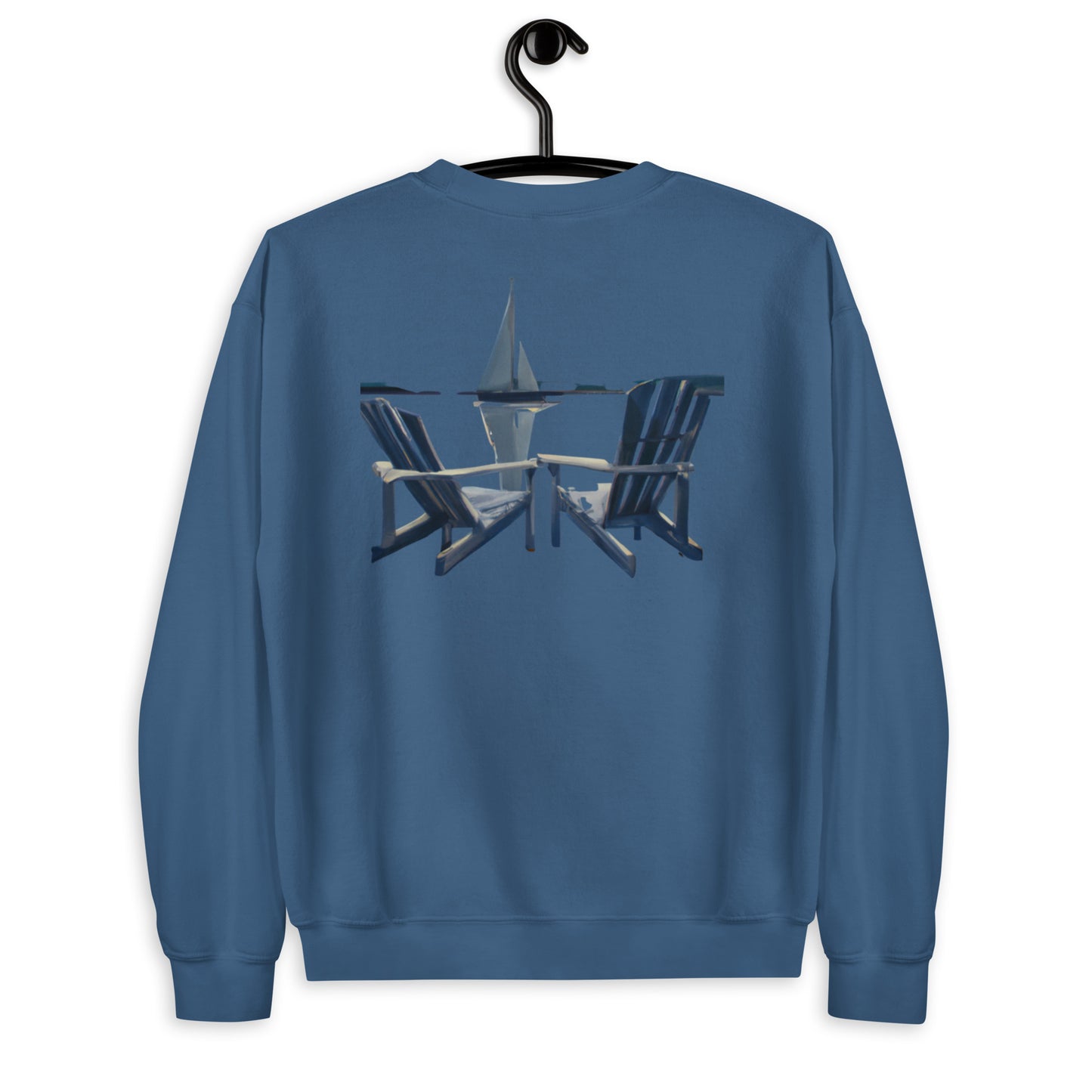 Unisex Sweatshirt - Keuka Lake Embroidered Adirondack back