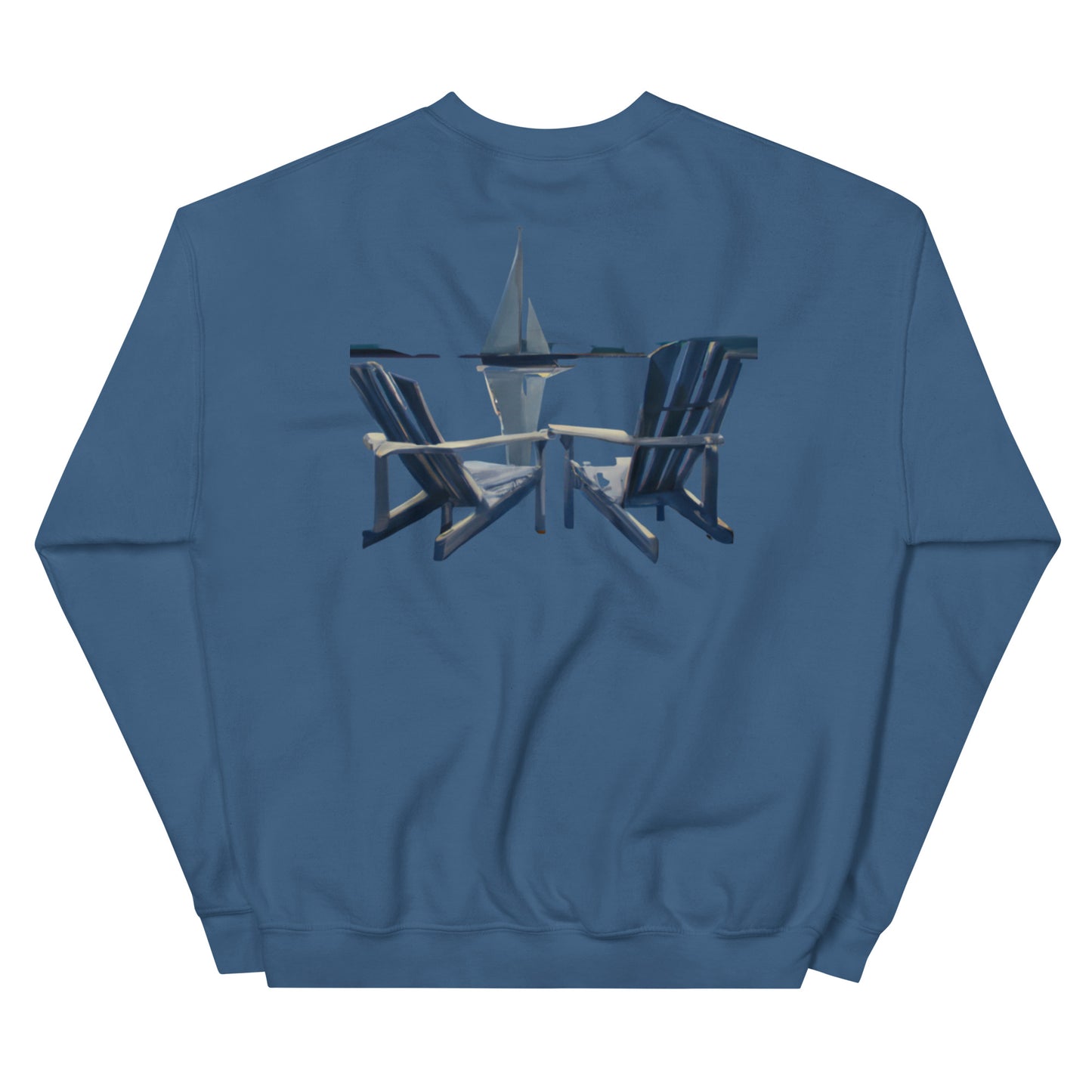 Unisex Sweatshirt - Keuka Lake Embroidered Adirondack back