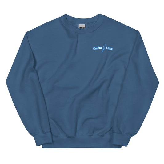 Unisex Sweatshirt - Keuka Lake Embroidered Adirondack back