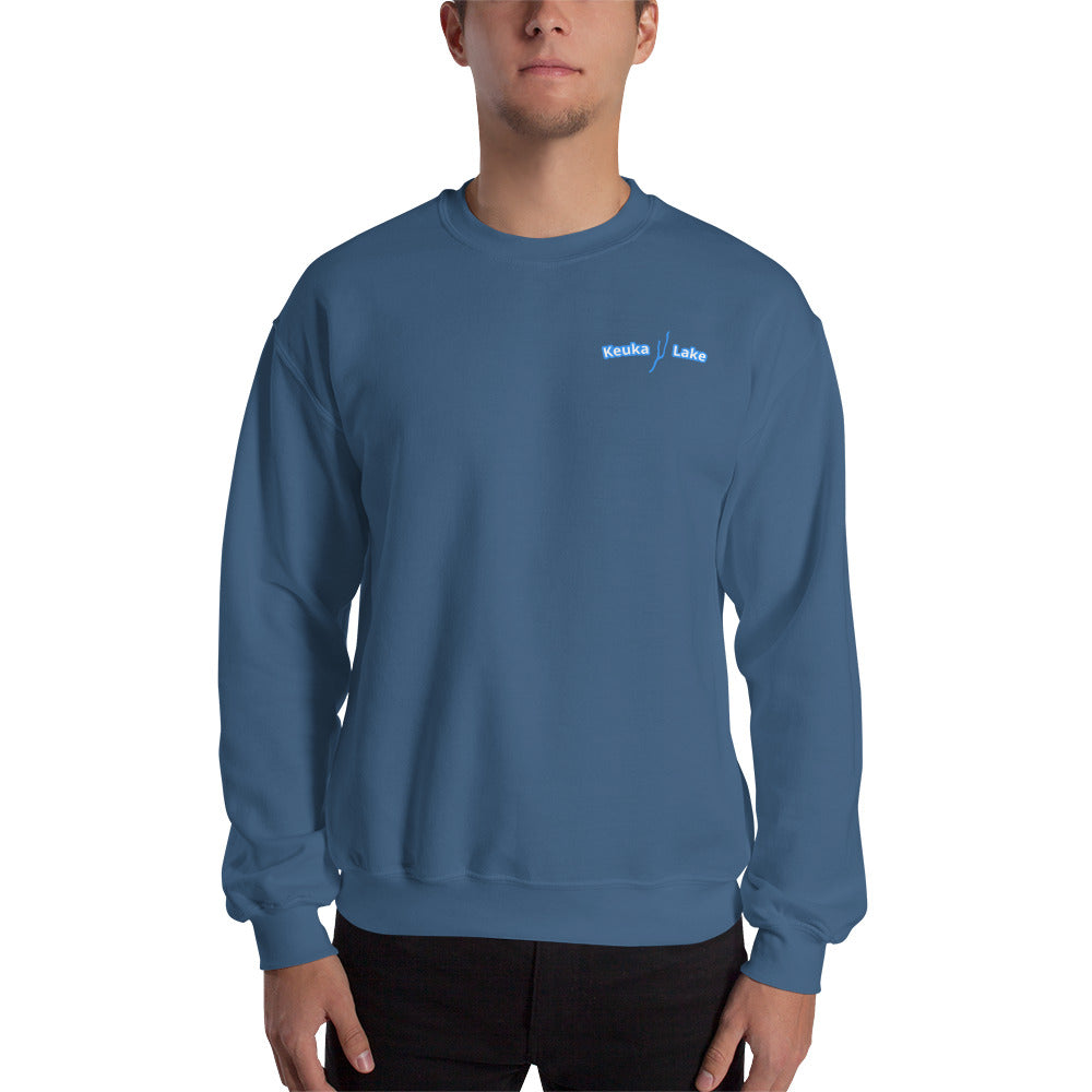 Unisex Sweatshirt - Keuka Lake Embroidered Adirondack back