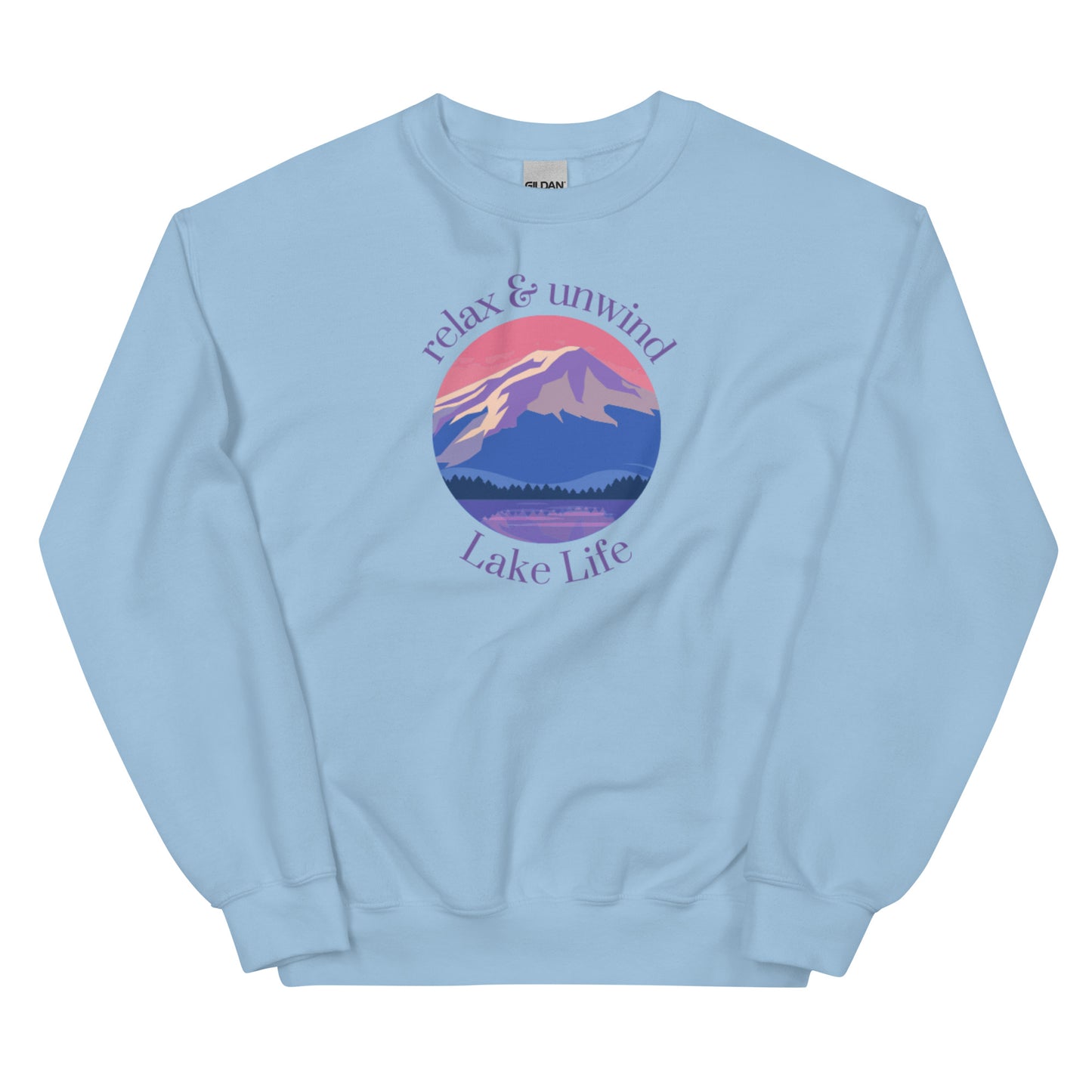 Unisex Sweatshirt - Lake Life Relax & Unwind purple