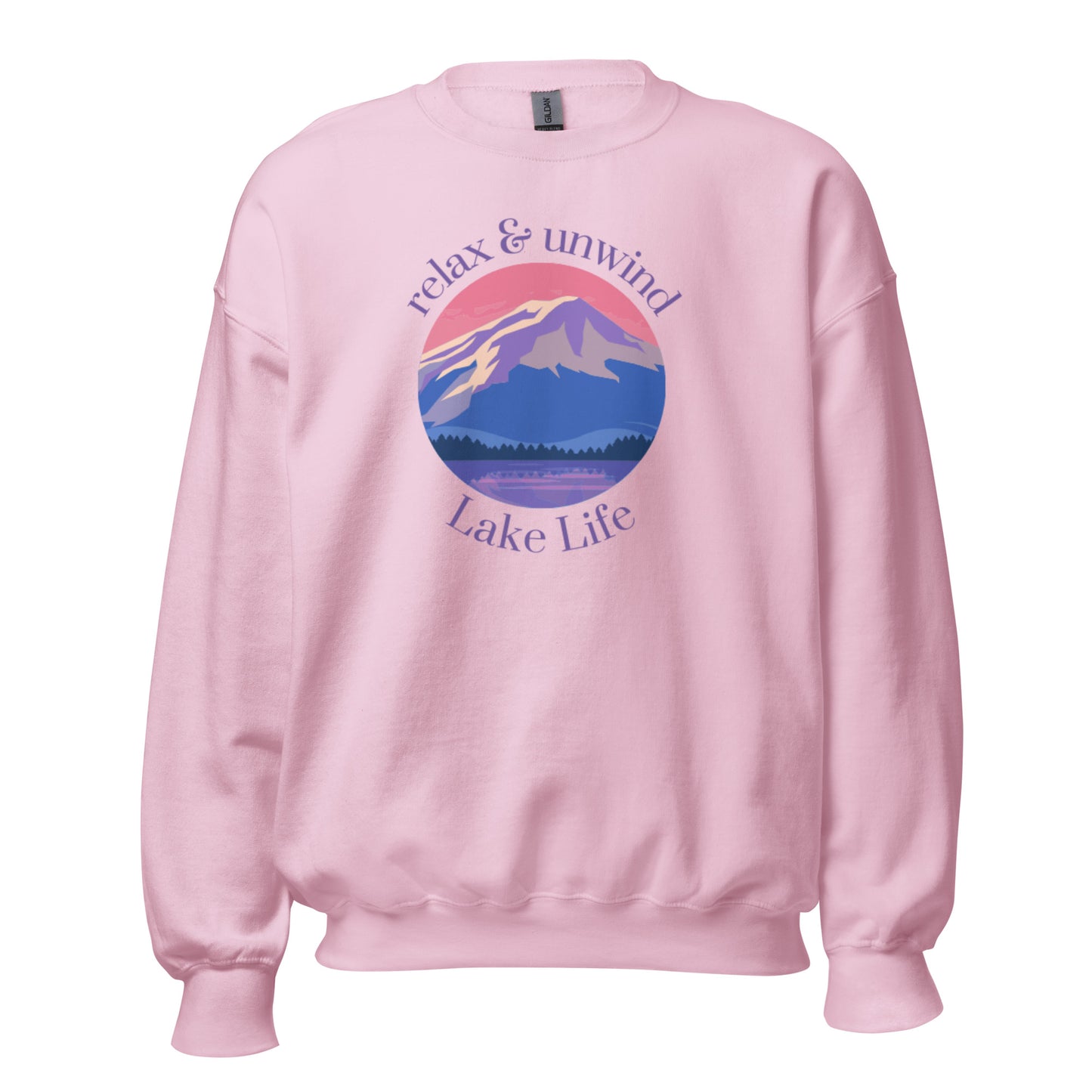 Unisex Sweatshirt - Lake Life Relax & Unwind purple