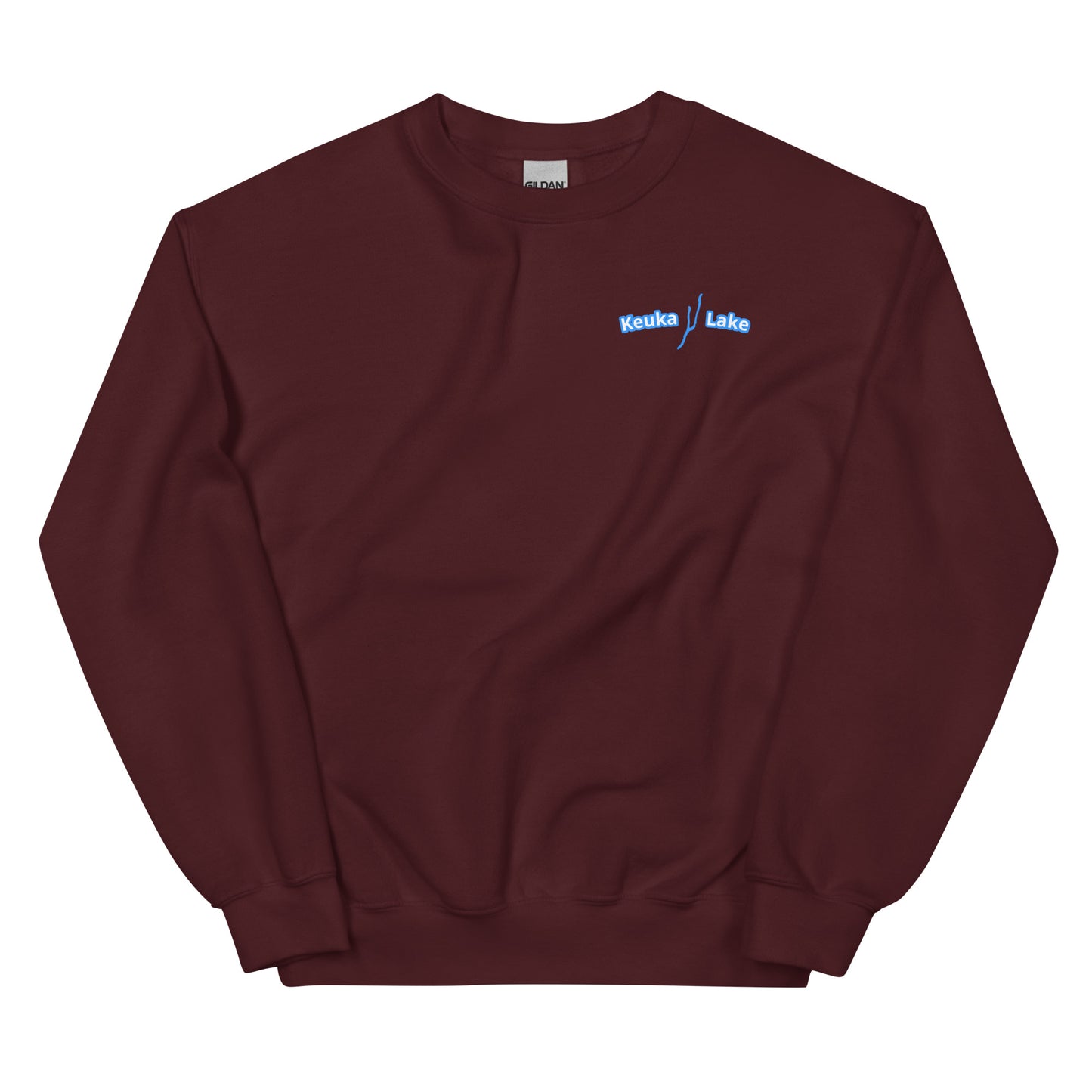 Unisex Sweatshirt - Keuka Lake Embroidered Adirondack back