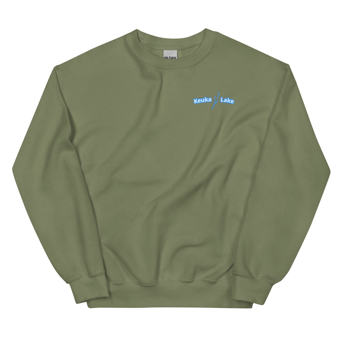 Unisex Sweatshirt - Keuka Lake Embroidered Adirondack back