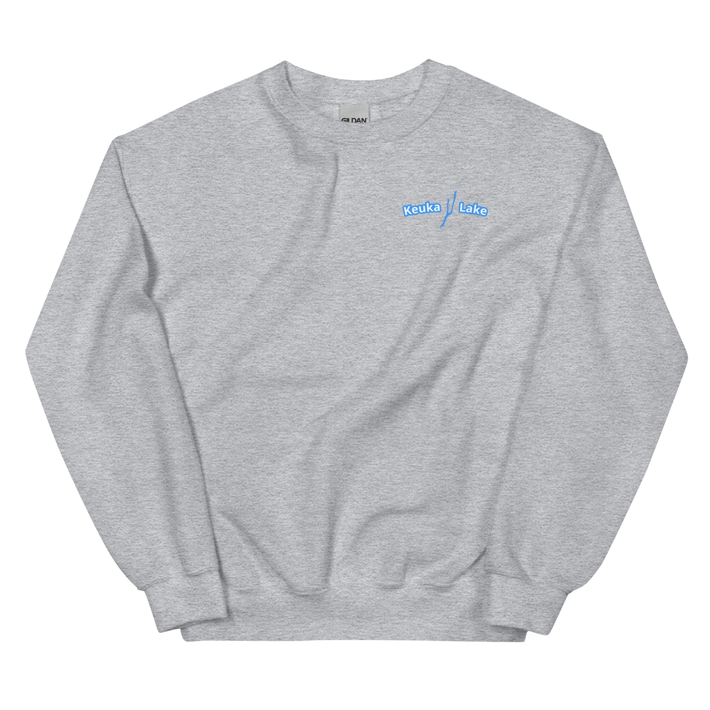 Unisex Sweatshirt - Keuka Lake Embroidered Adirondack back