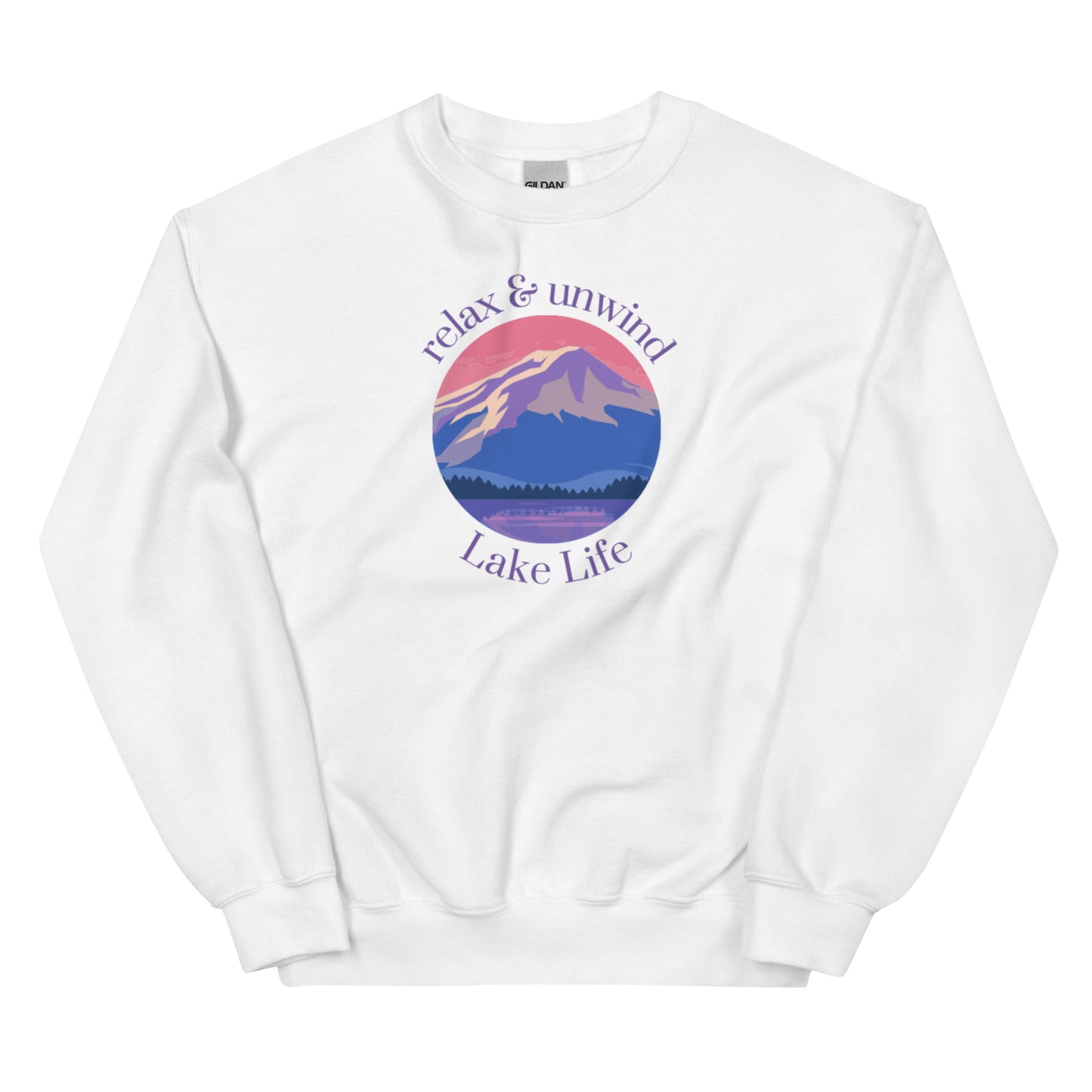 Unisex Sweatshirt - Lake Life Relax & Unwind purple