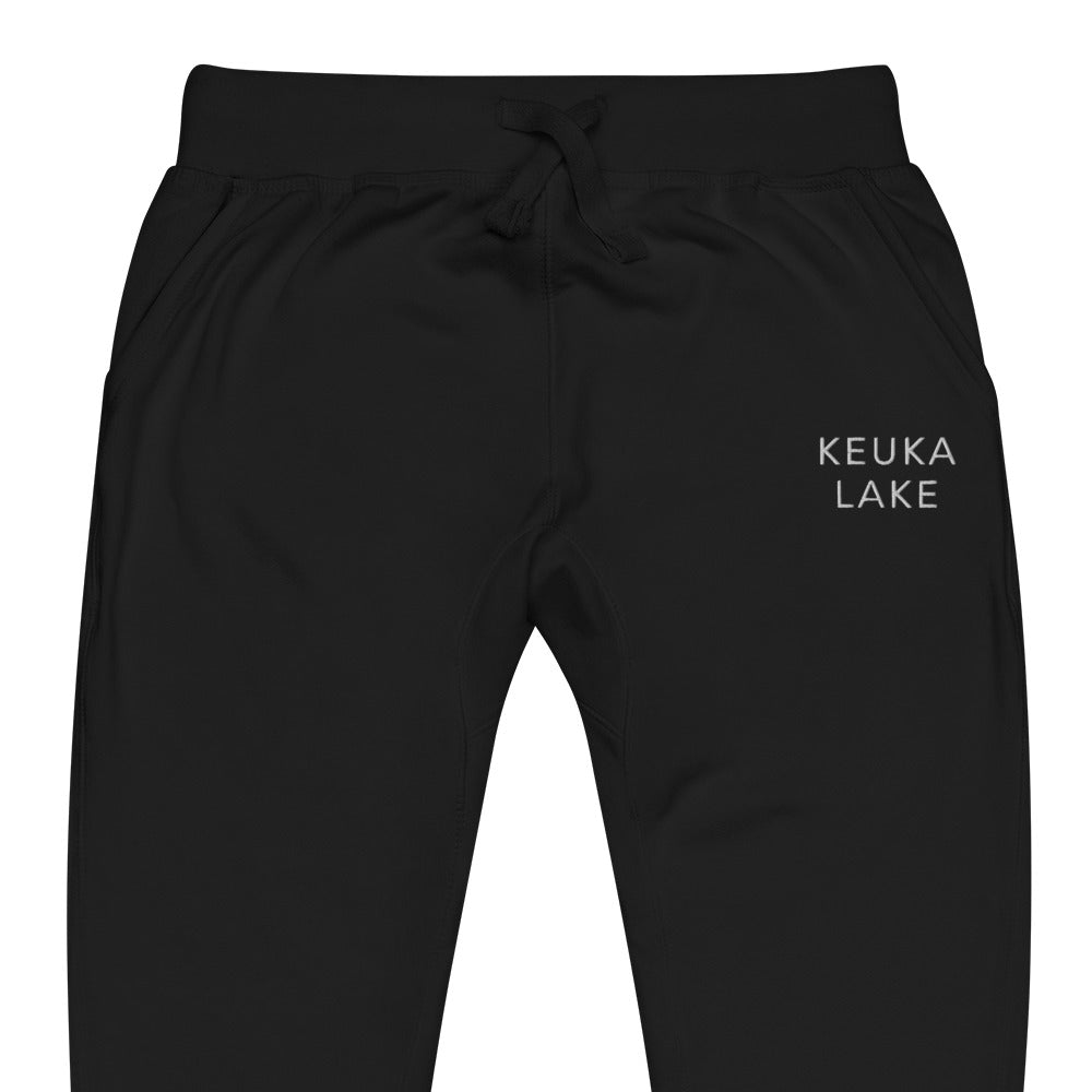 Unisex fleece sweatpants - Keuka Lake Embroidered