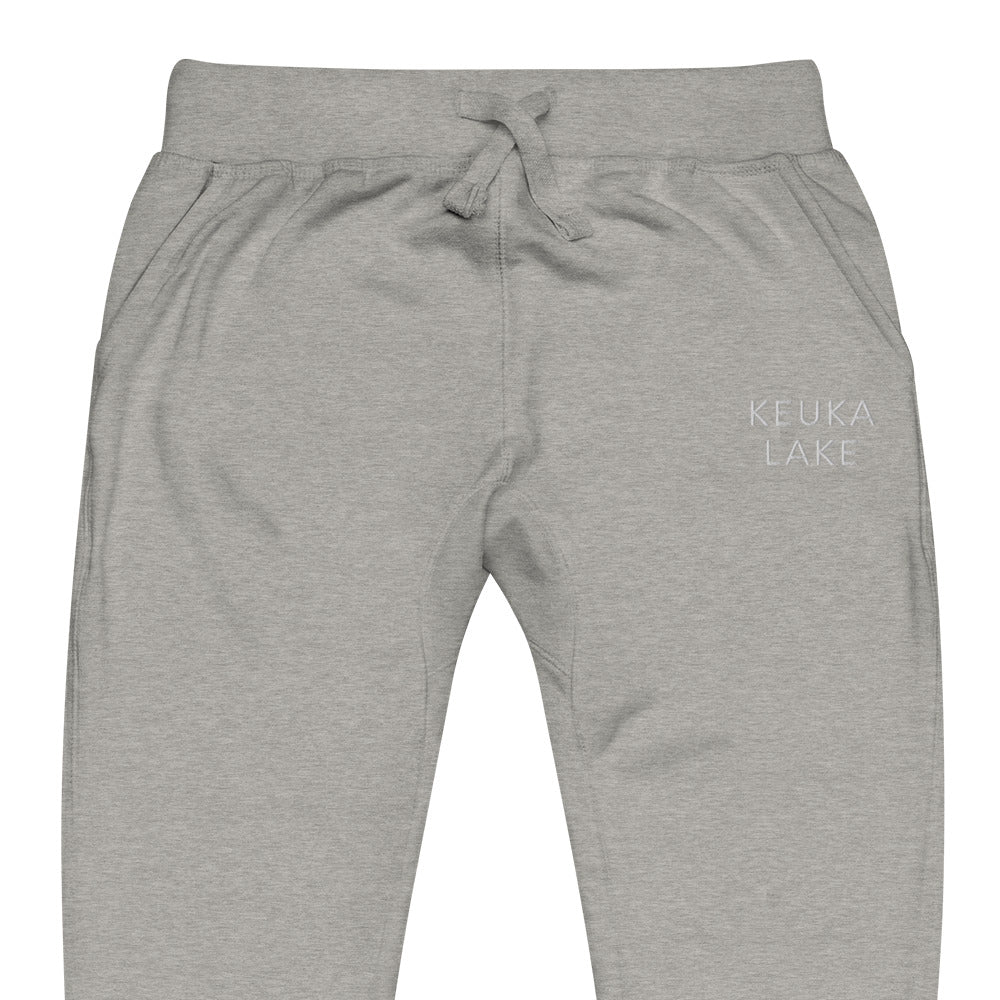 Unisex fleece sweatpants - Keuka Lake Embroidered