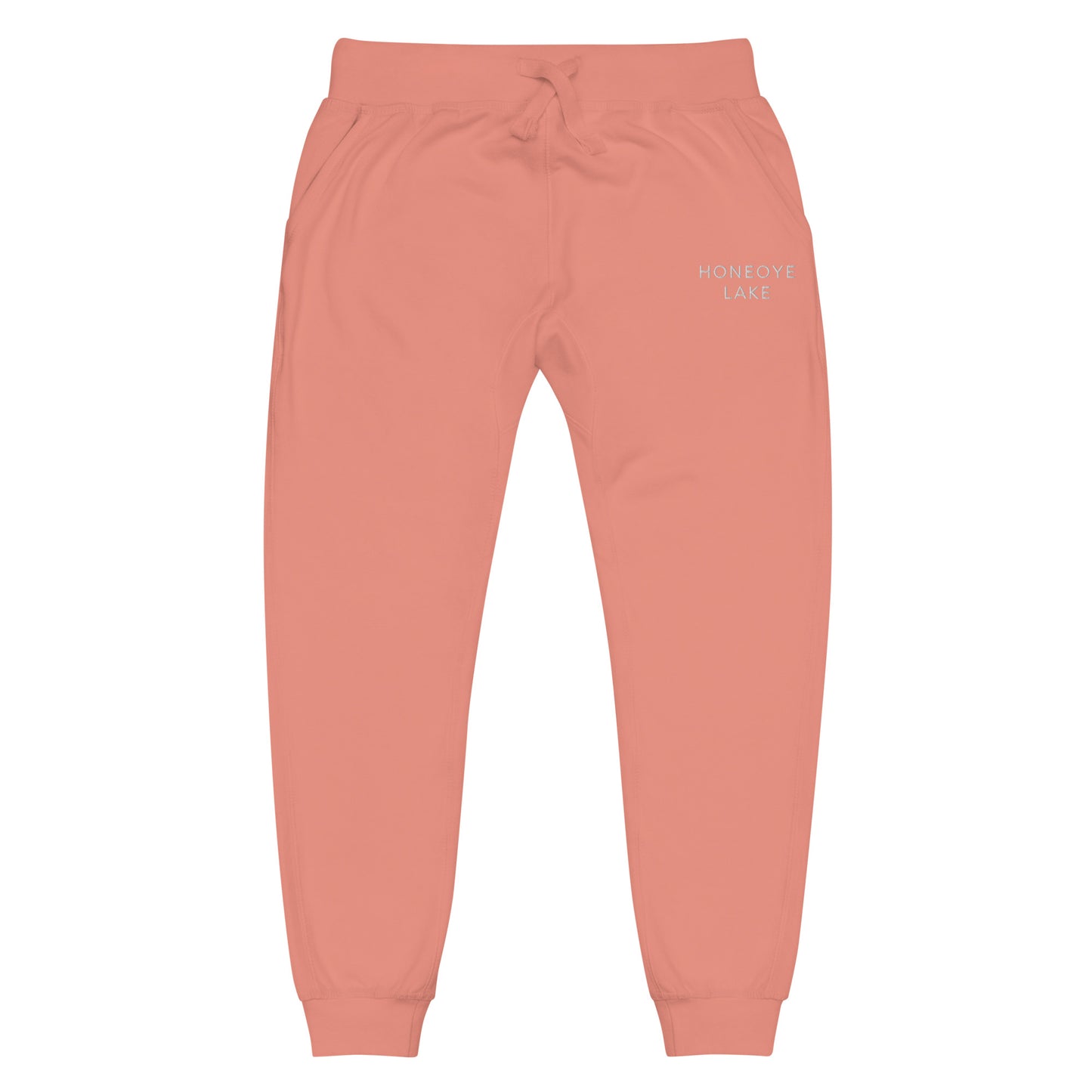 Unisex fleece sweatpants - Honeoye Lake embroidered