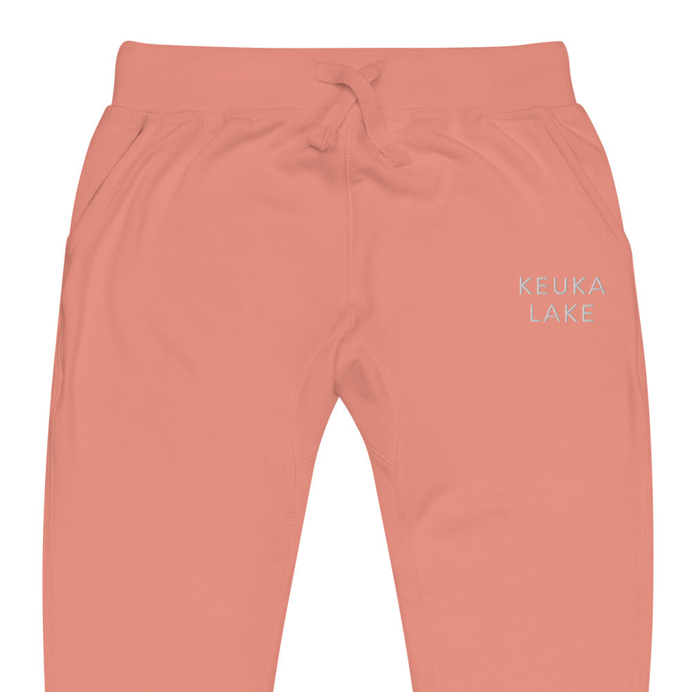 Unisex fleece sweatpants - Keuka Lake Embroidered