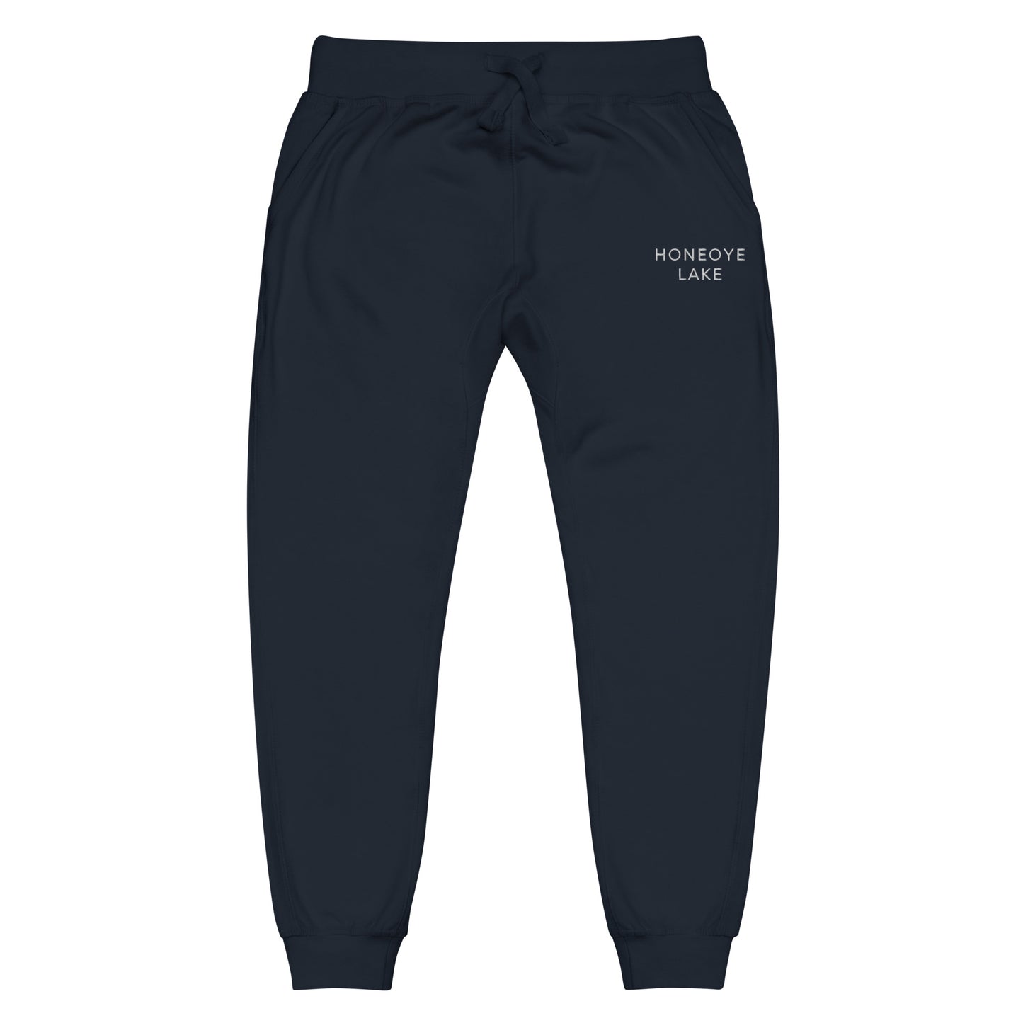 Unisex fleece sweatpants - Honeoye Lake embroidered