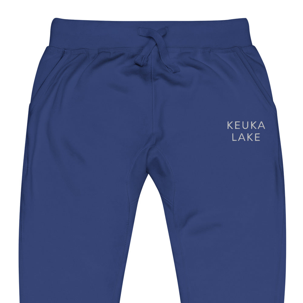 Unisex fleece sweatpants - Keuka Lake Embroidered