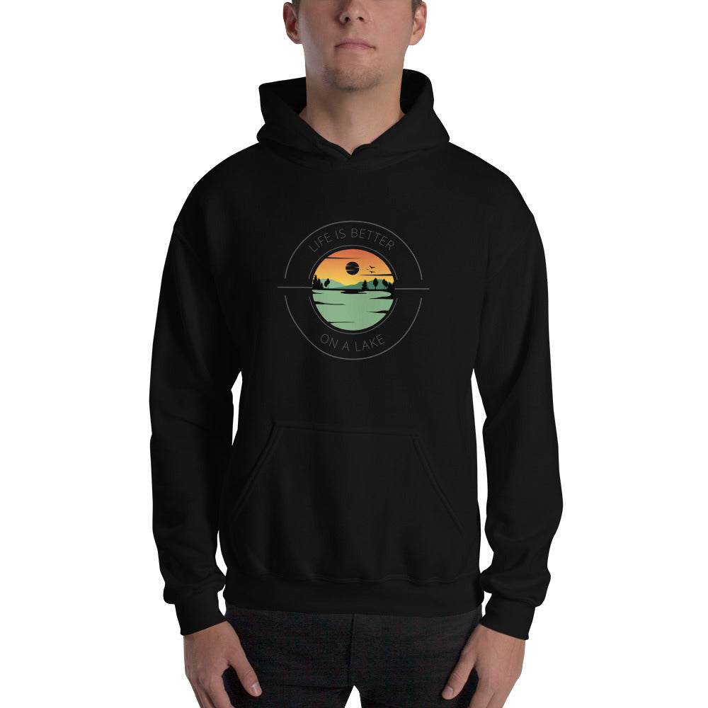 Unisex Hoodie - Life is Better orange & green