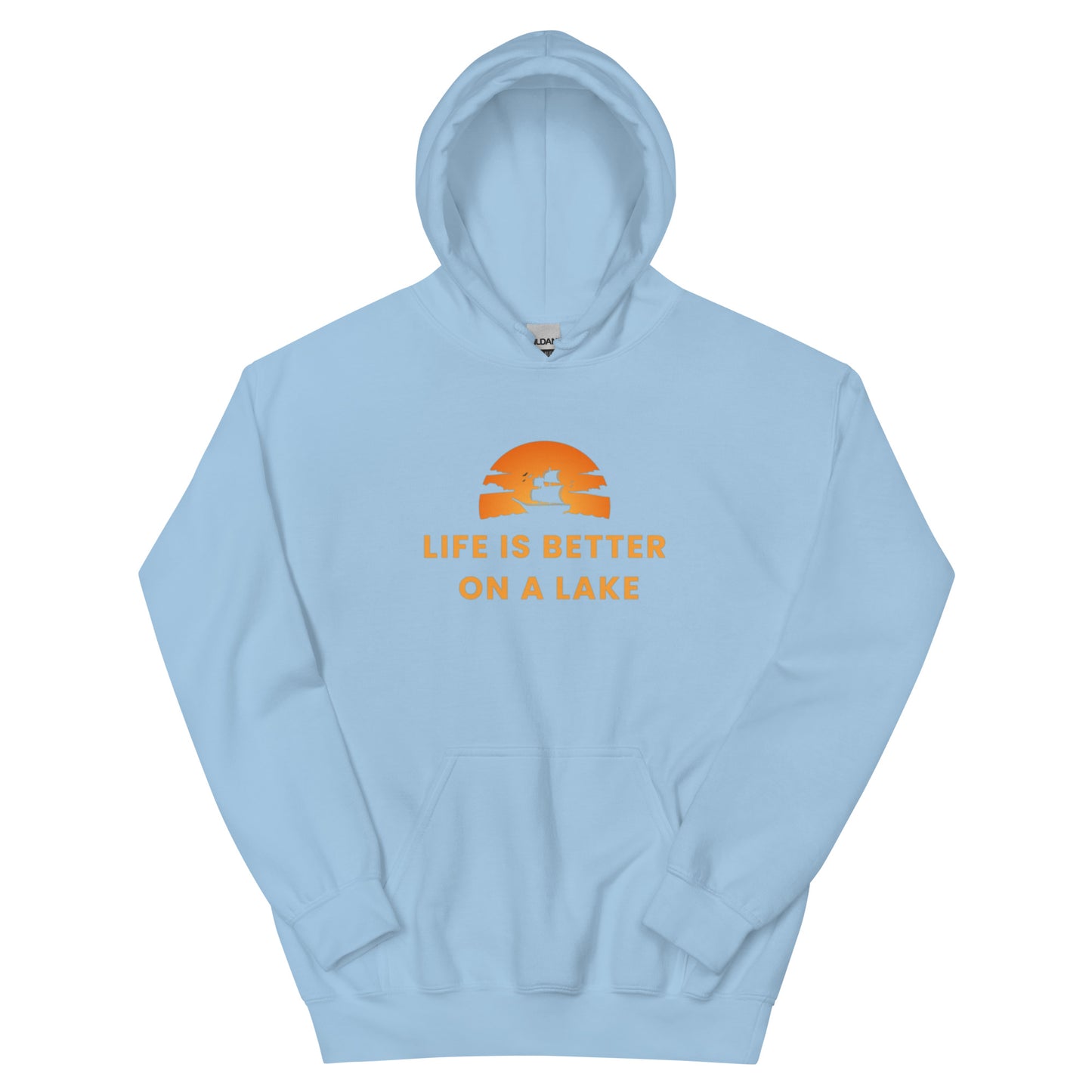 Unisex Hoodie - Life is Better on a Lake Sailboat in the Sunset